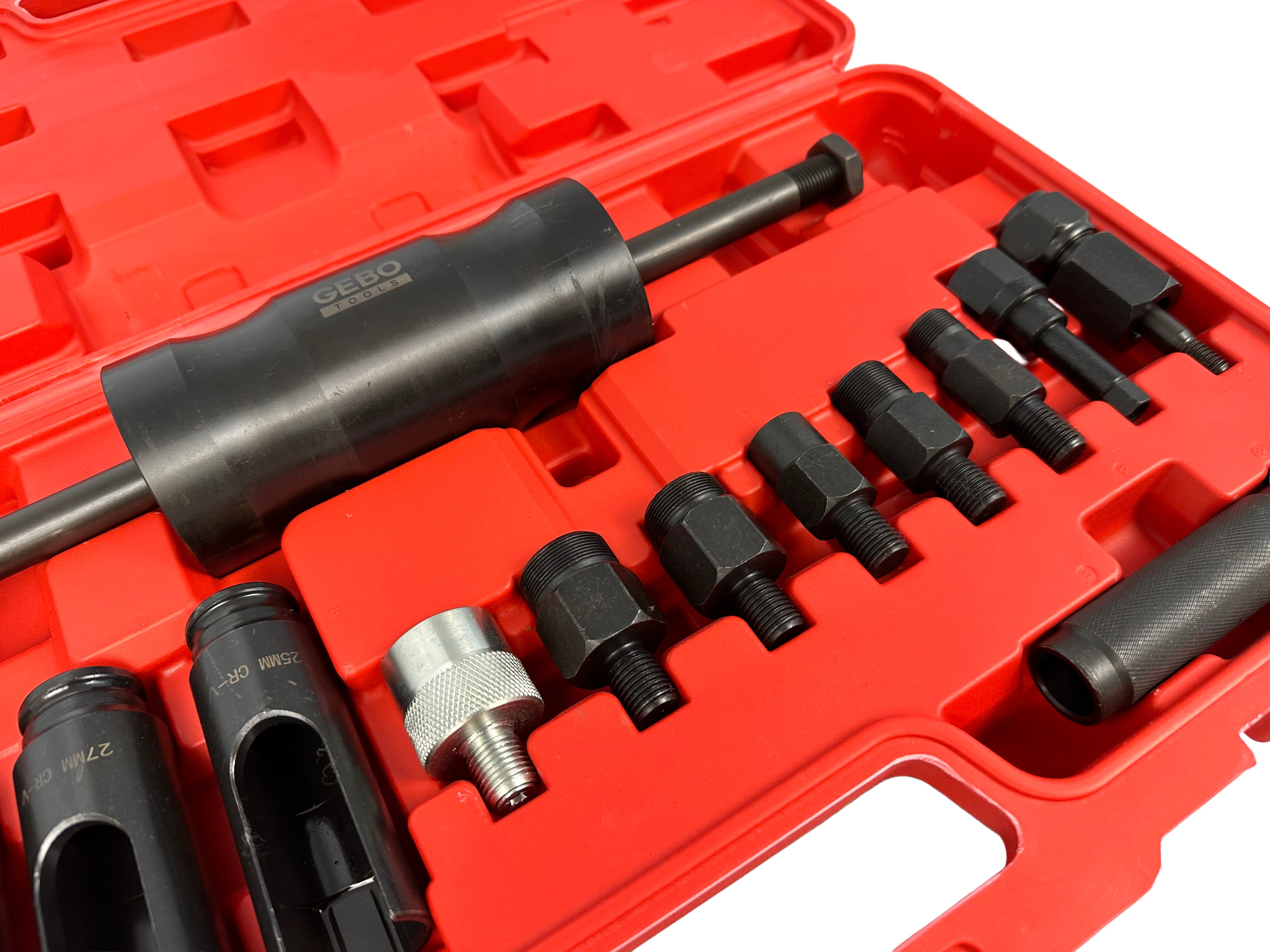 Set estrattore per iniettori , kit attrezzi per la rimozione iniettori diesel 14 pezzi Gebo Tools