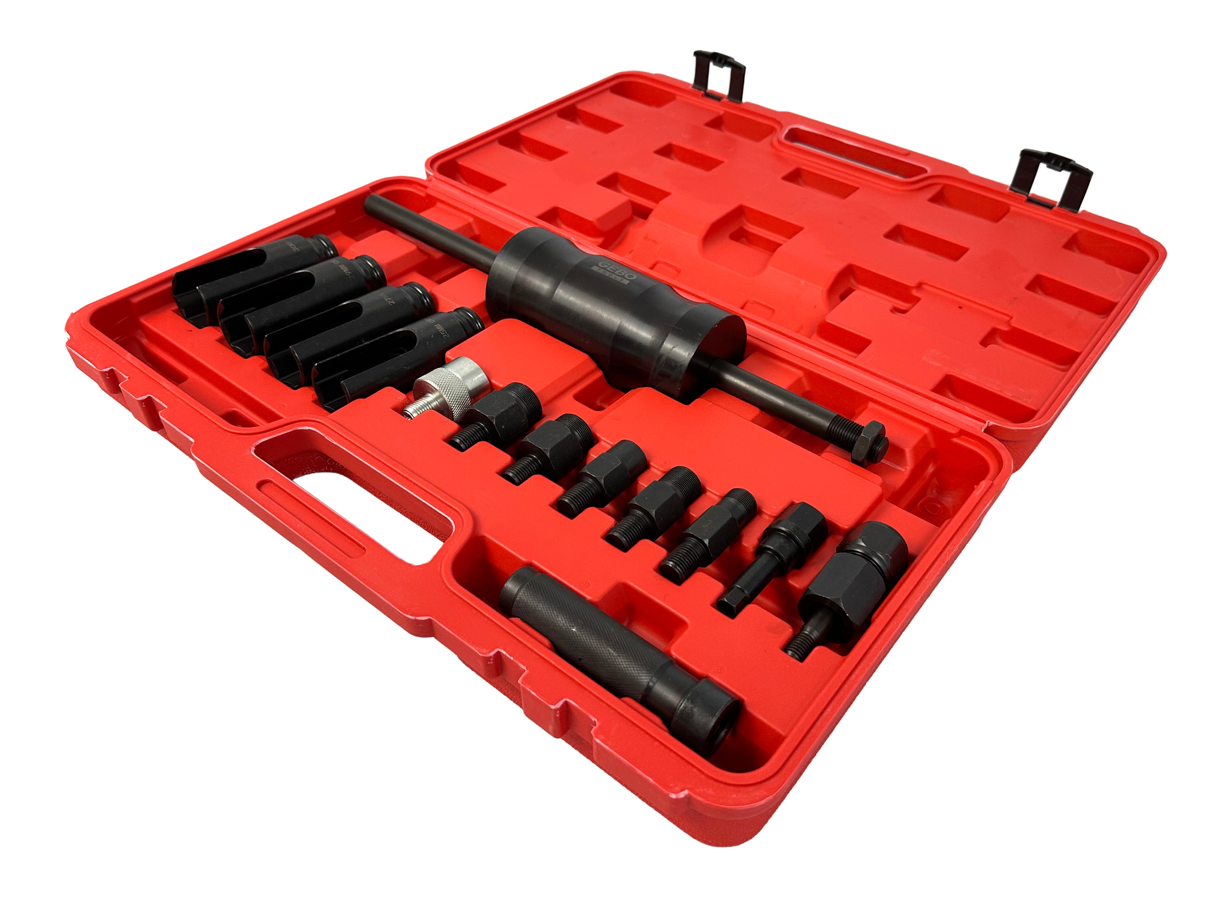 Set estrattore per iniettori , kit attrezzi per la rimozione iniettori diesel 14 pezzi Gebo Tools