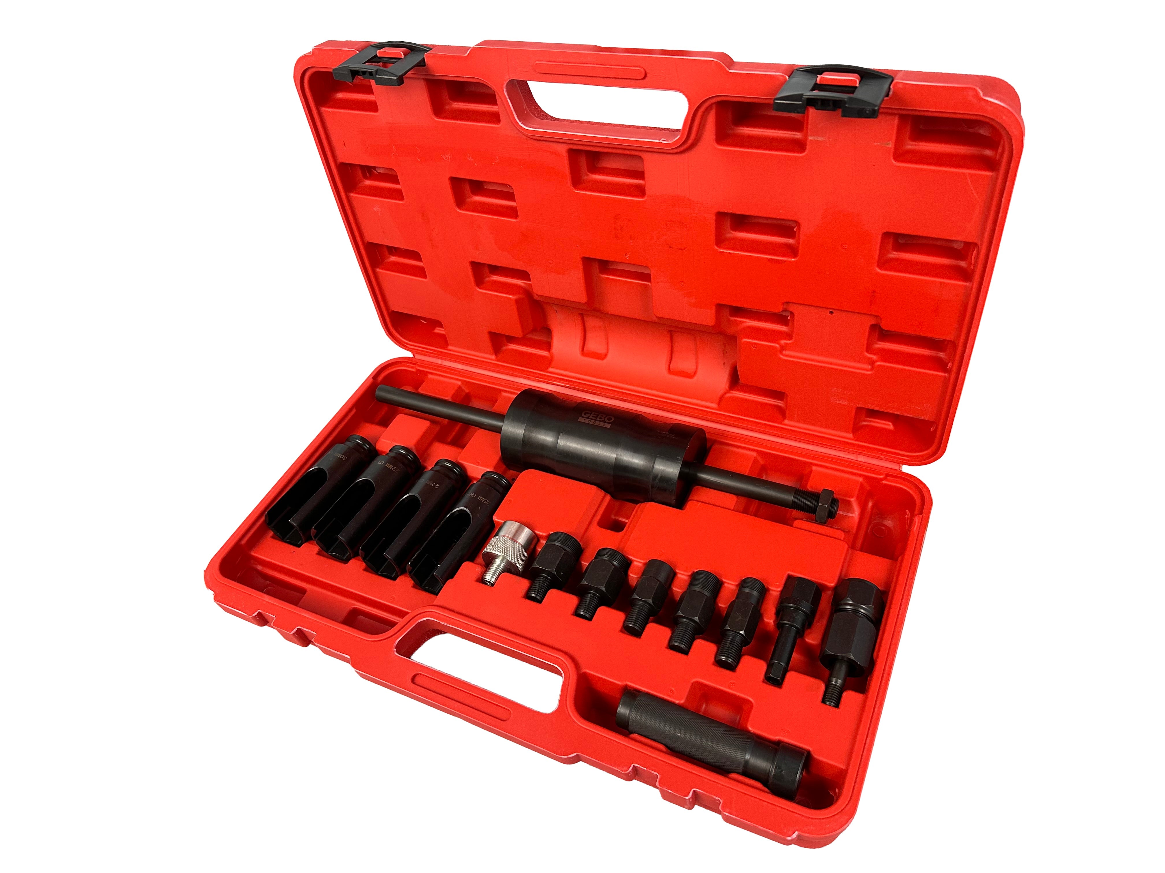 Set estrattore per iniettori , kit attrezzi per la rimozione iniettori diesel 14 pezzi Gebo Tools