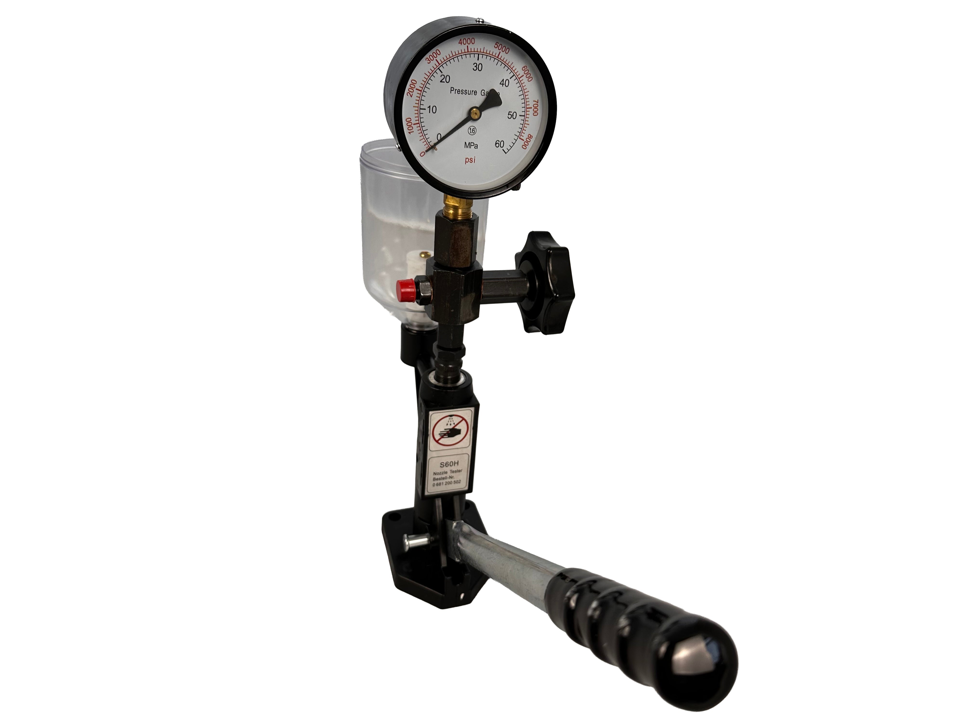Tester per verifica pressione iniettori diesel, strumento di prova per ugelli di iniezione di carburante diesel ,600 Bar Gebo Tools