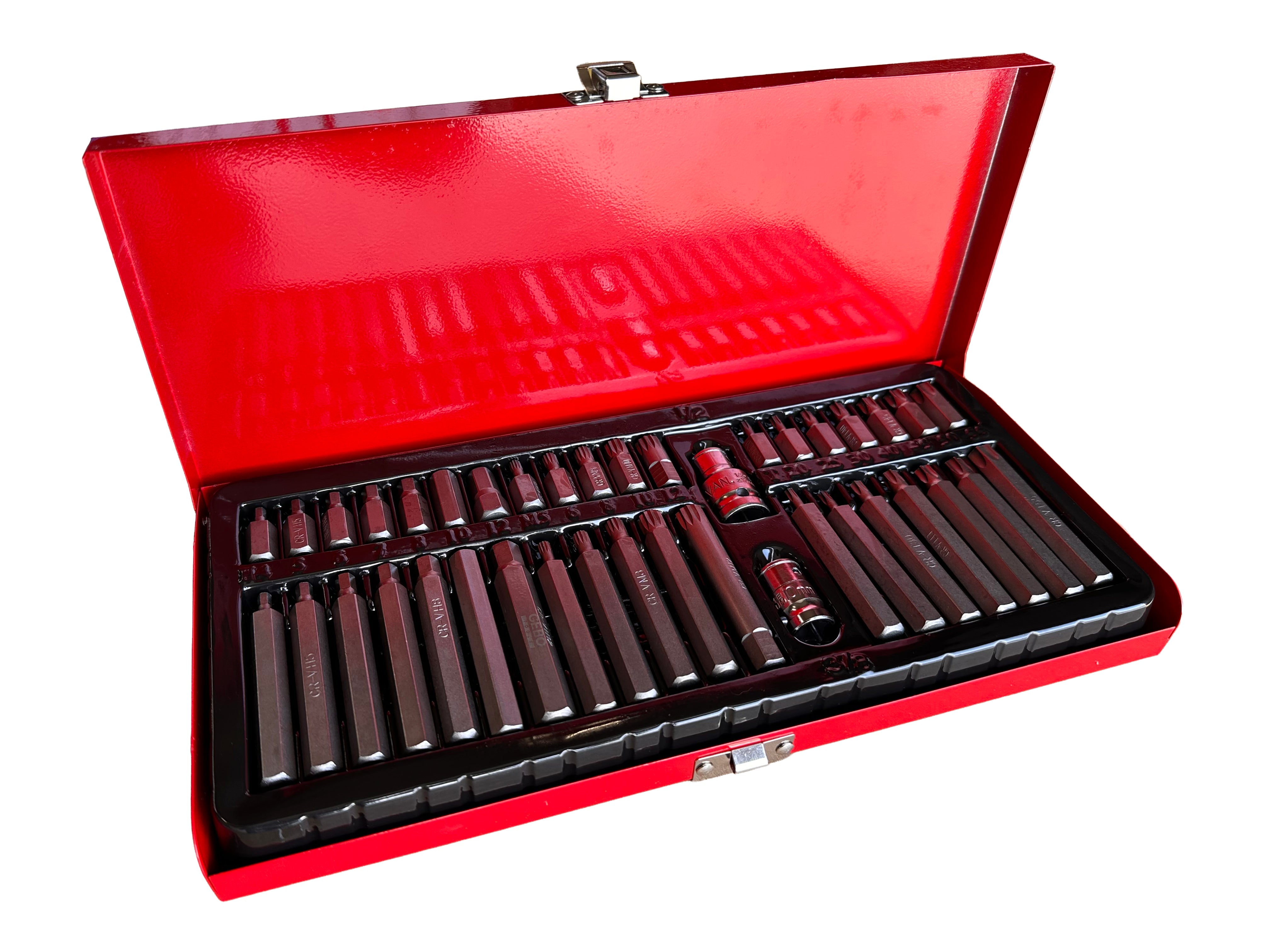 Set inserti esagonali TORX XZN SPLINE, kit bussole esagonali , 40 pezzi in cassetta metallica Gebo Tools