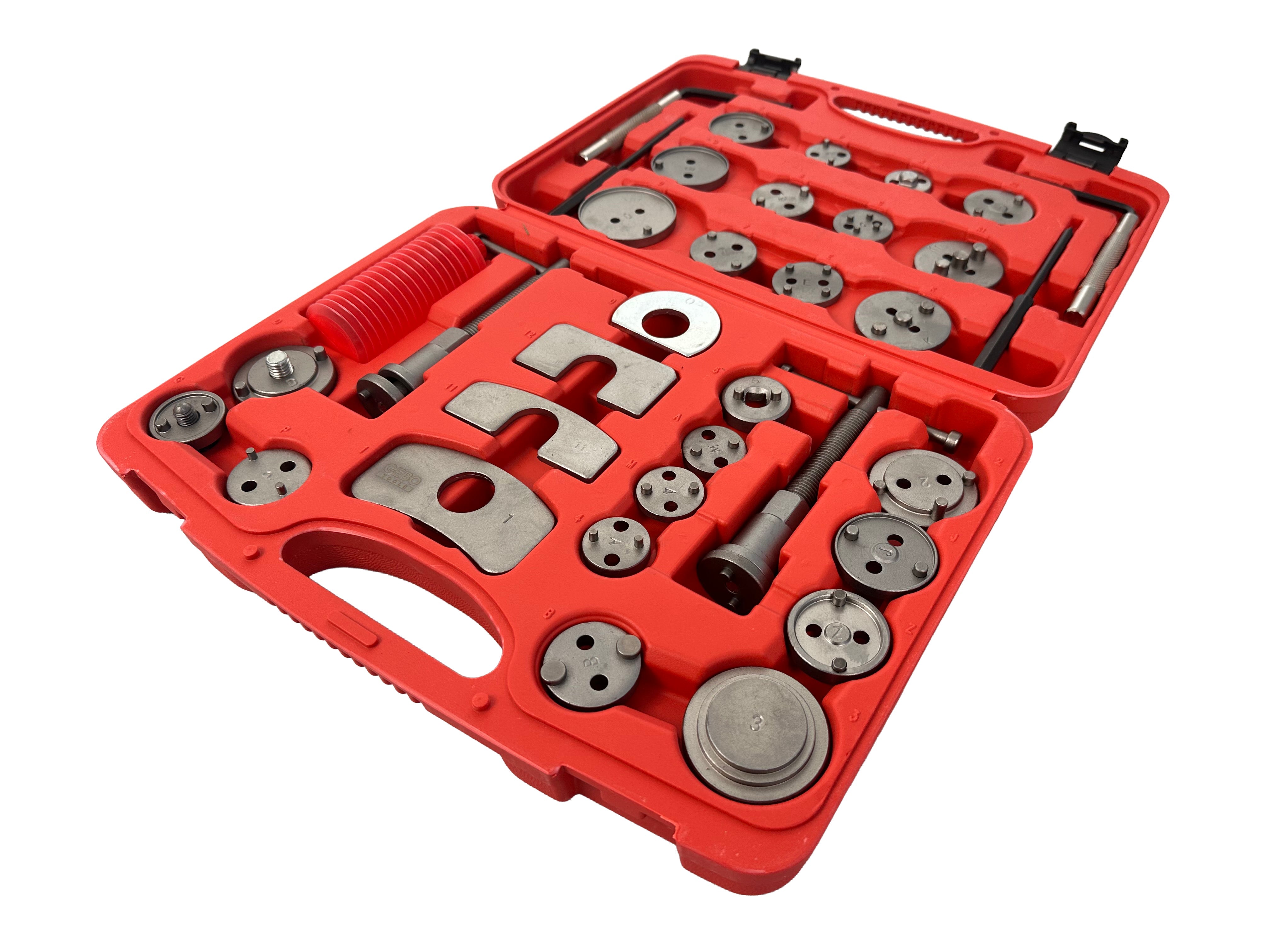 Set pressa per pistoncini pinze freno 35 pezzi Gebo Tools