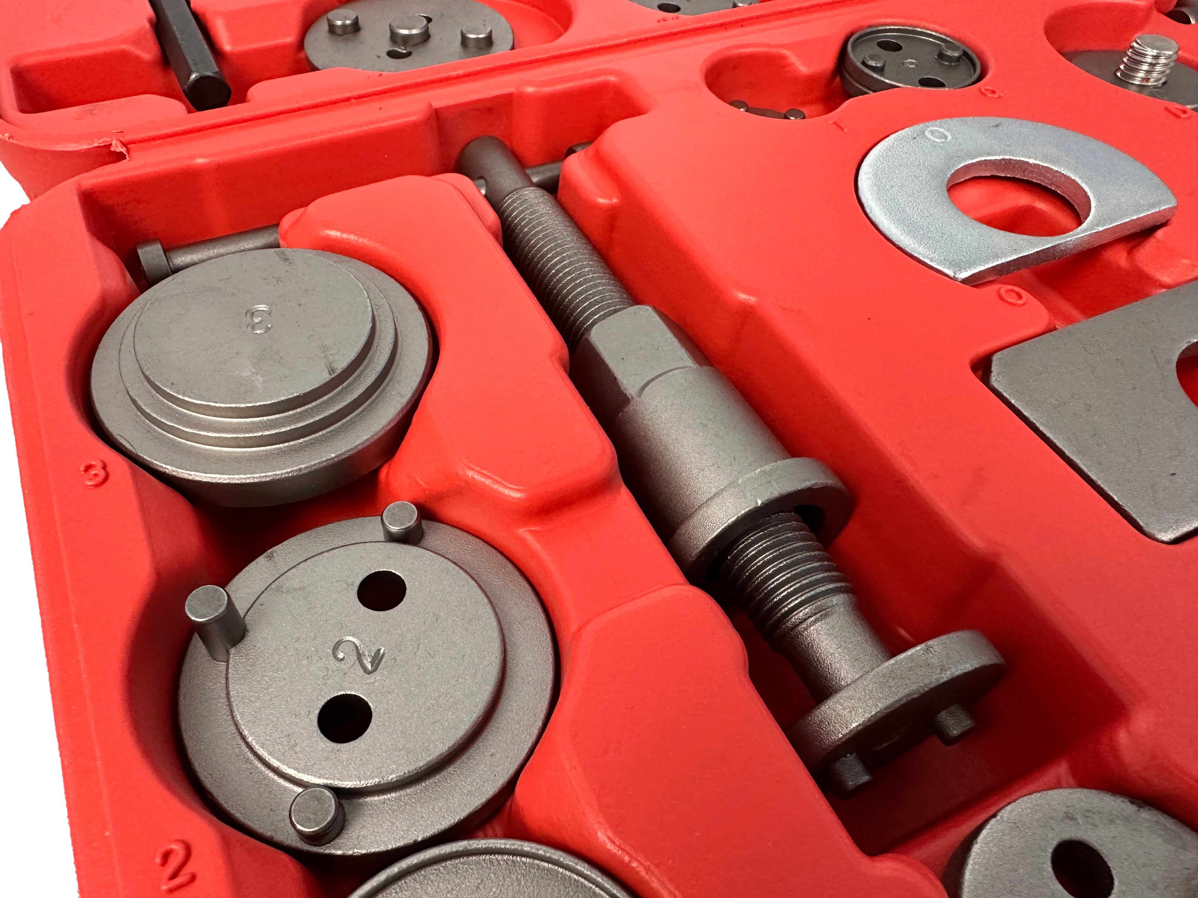 Set pressa per pistoncini pinze freno 50 pezzi Gebo Tools