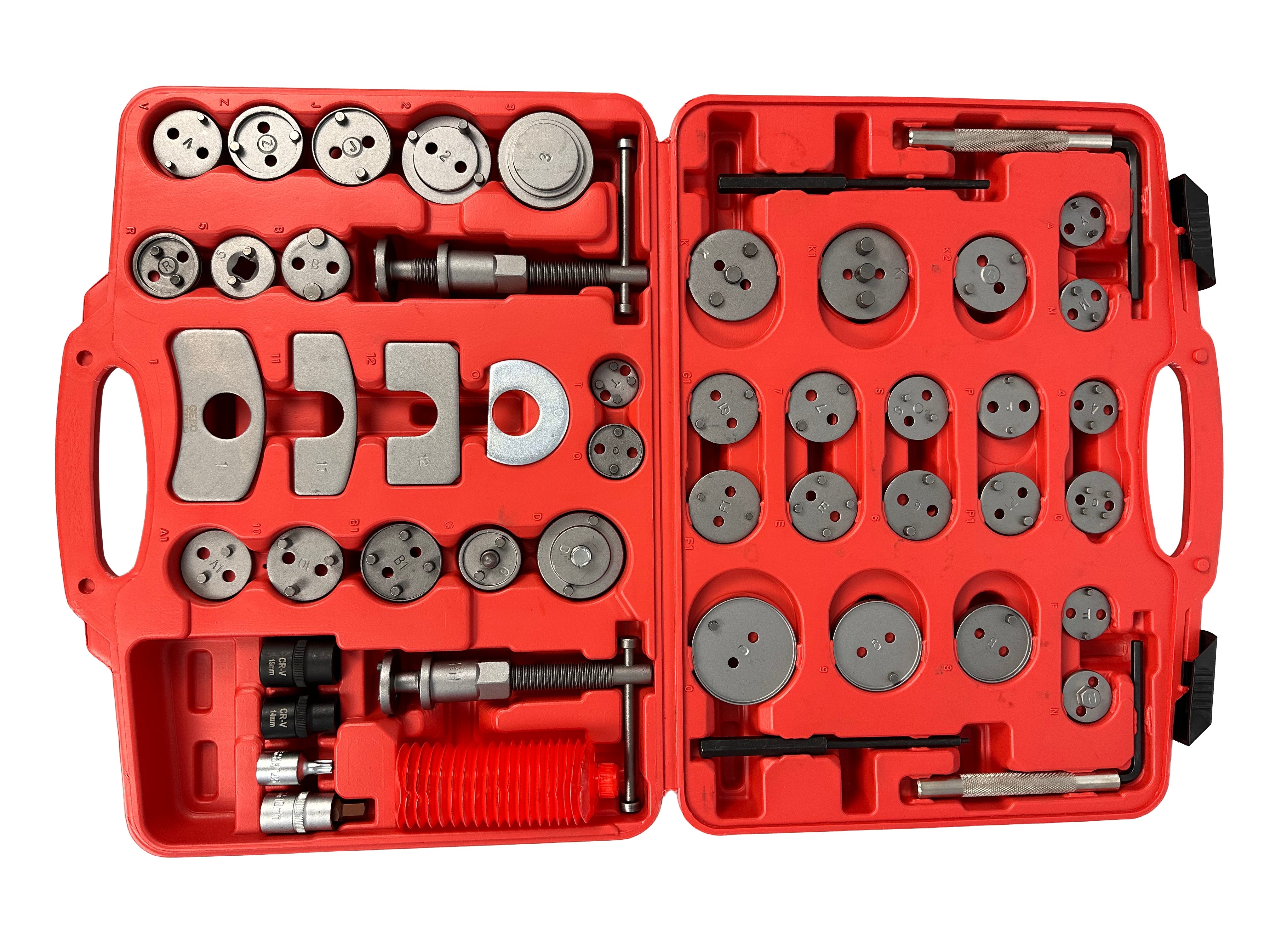 Set pressa per pistoncini pinze freno 50 pezzi Gebo Tools