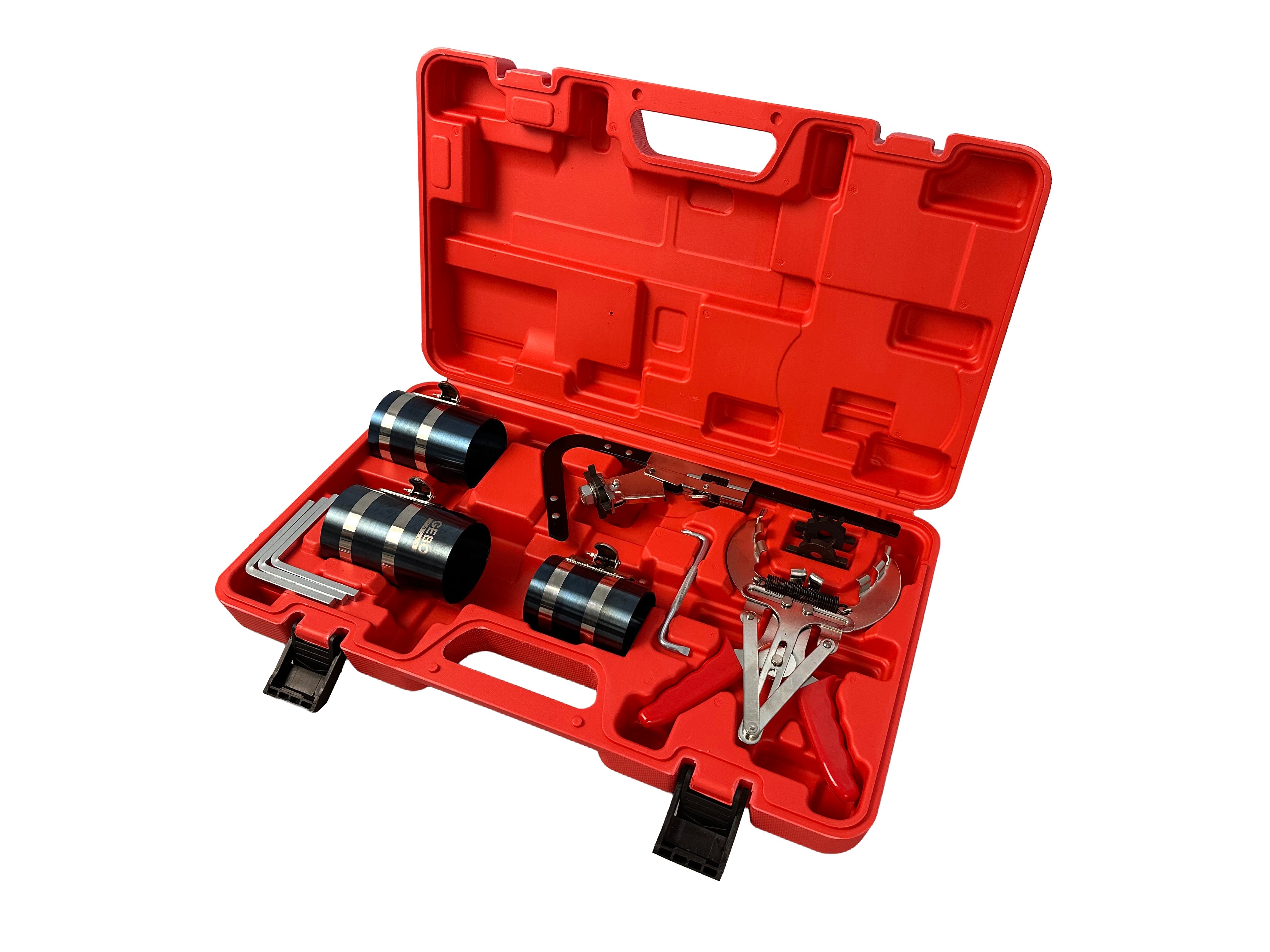 Set montaggio fasce elastiche del pistone motore, kit attrezzi per installazione fasce elastiche pistoncini Gebo Tools