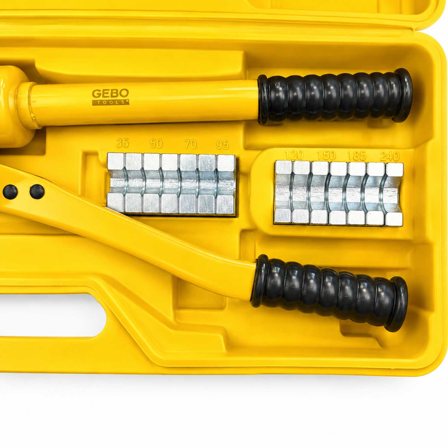 Pinza crimpatrice idraulica manuale , kit-set pressatrice con ganasce intercambiabili da 16–300 mm², 13 tonnellate Gebo Tools