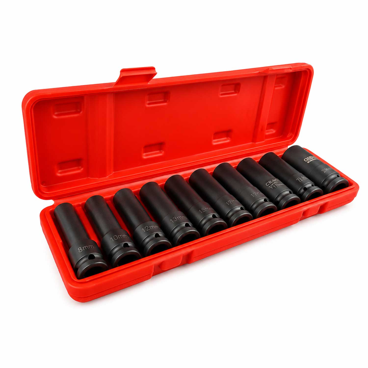 Set-kit bussole a impatto 1/2'', E8-E24 mm,10 pezzi Gebo Tools