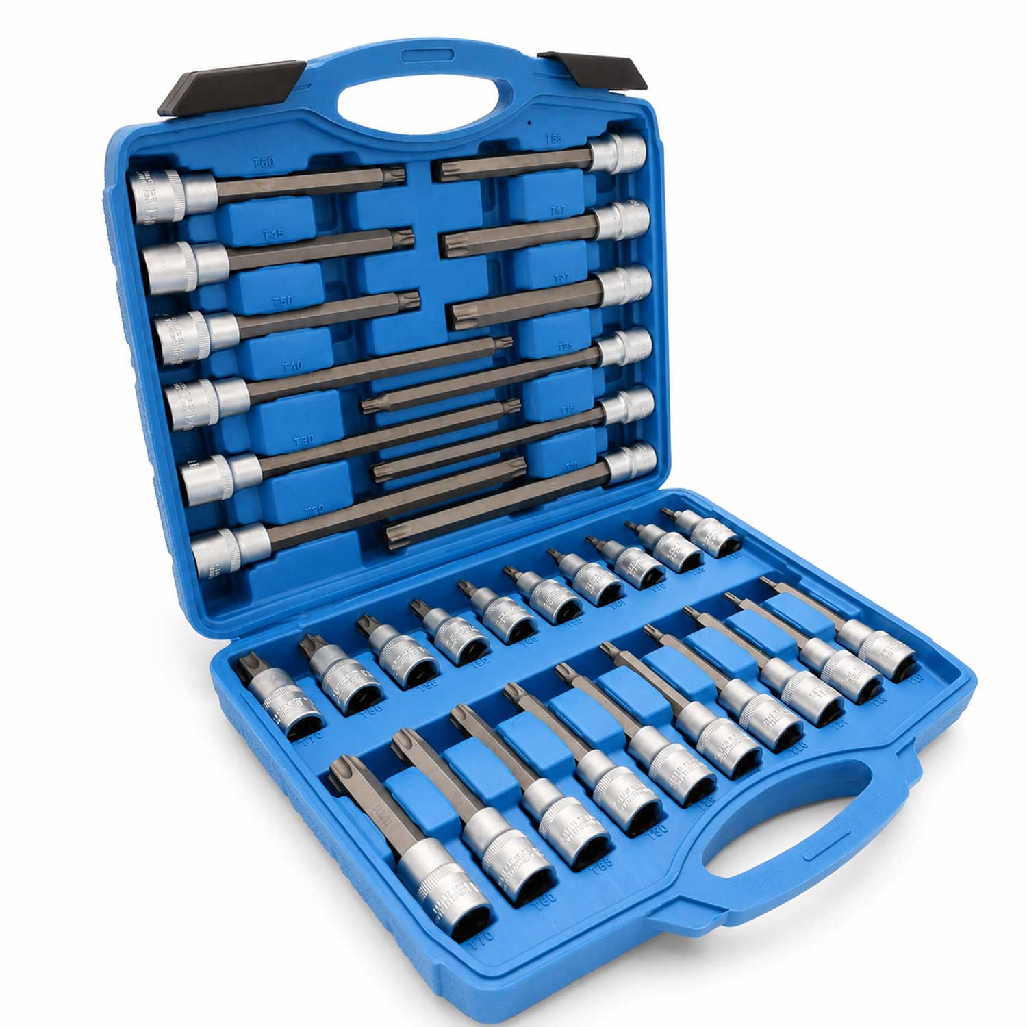 Set-kit chiavi a bussola con inserti Torx lunghi 1/2", 32 pezzi Gebo Tools