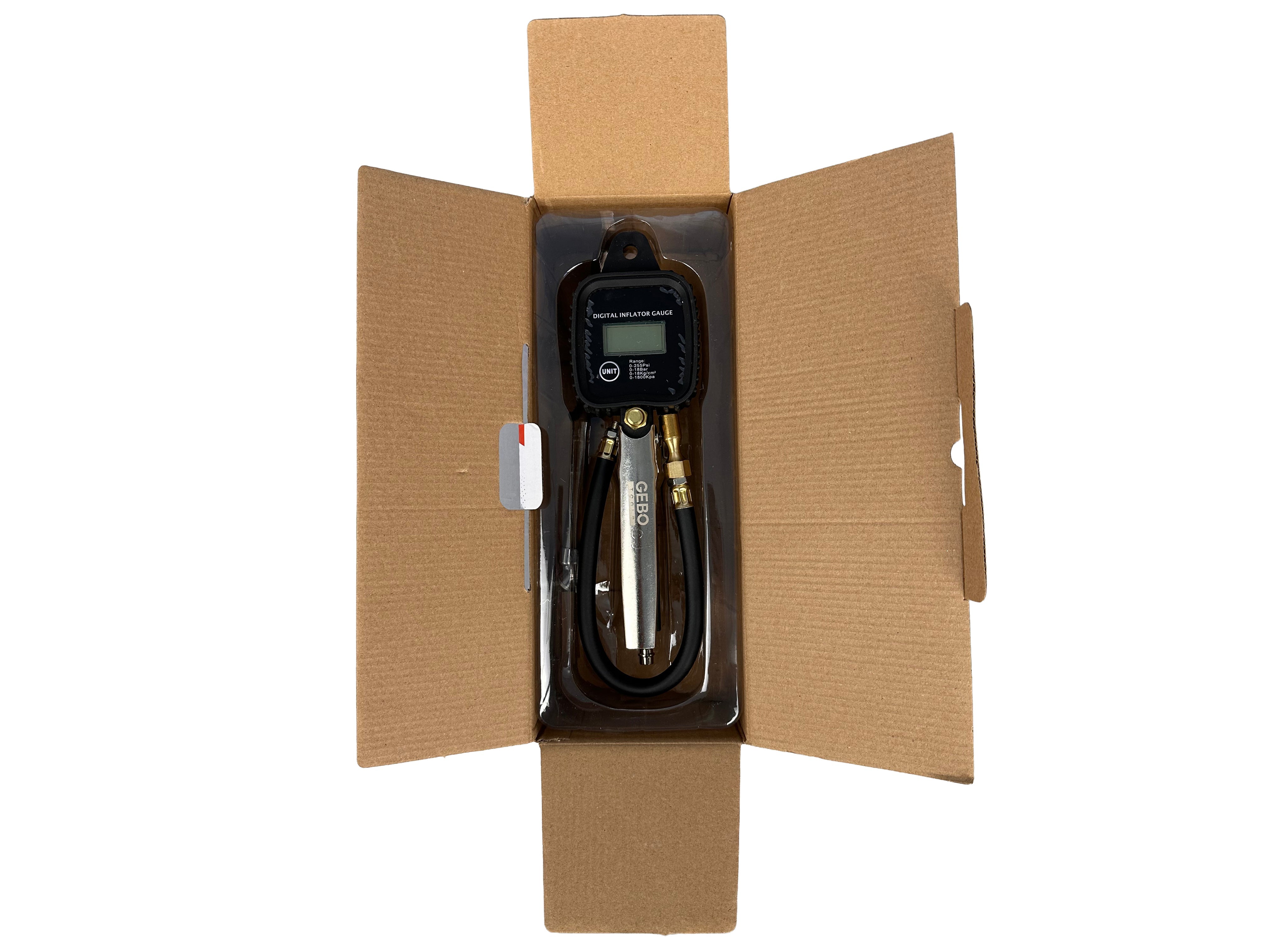 Pistola con manometro digitale per gonfiaggio pneumatici 0-255 PSI Gebo Tools