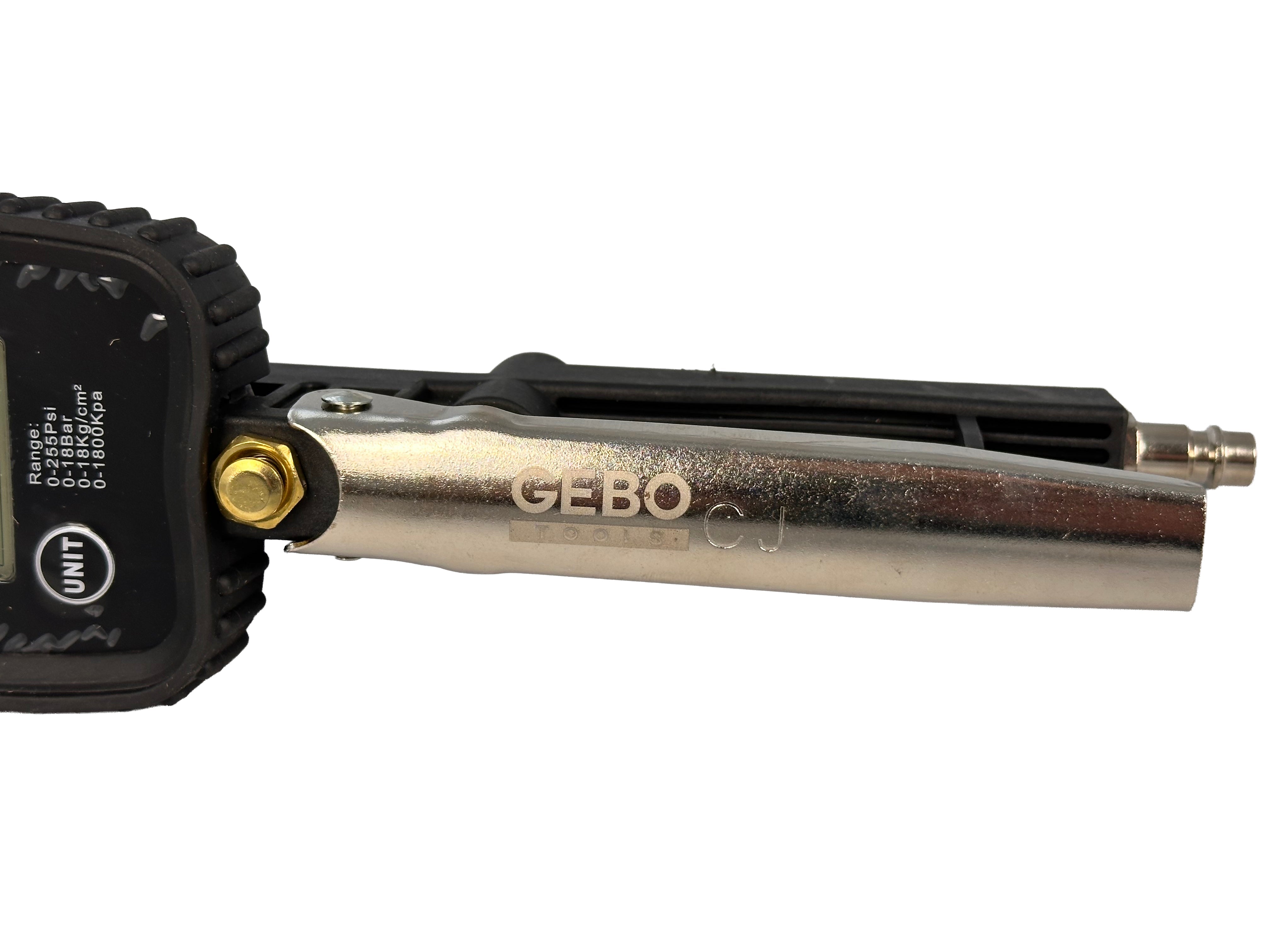 Pistola con manometro digitale per gonfiaggio pneumatici 0-255 PSI Gebo Tools
