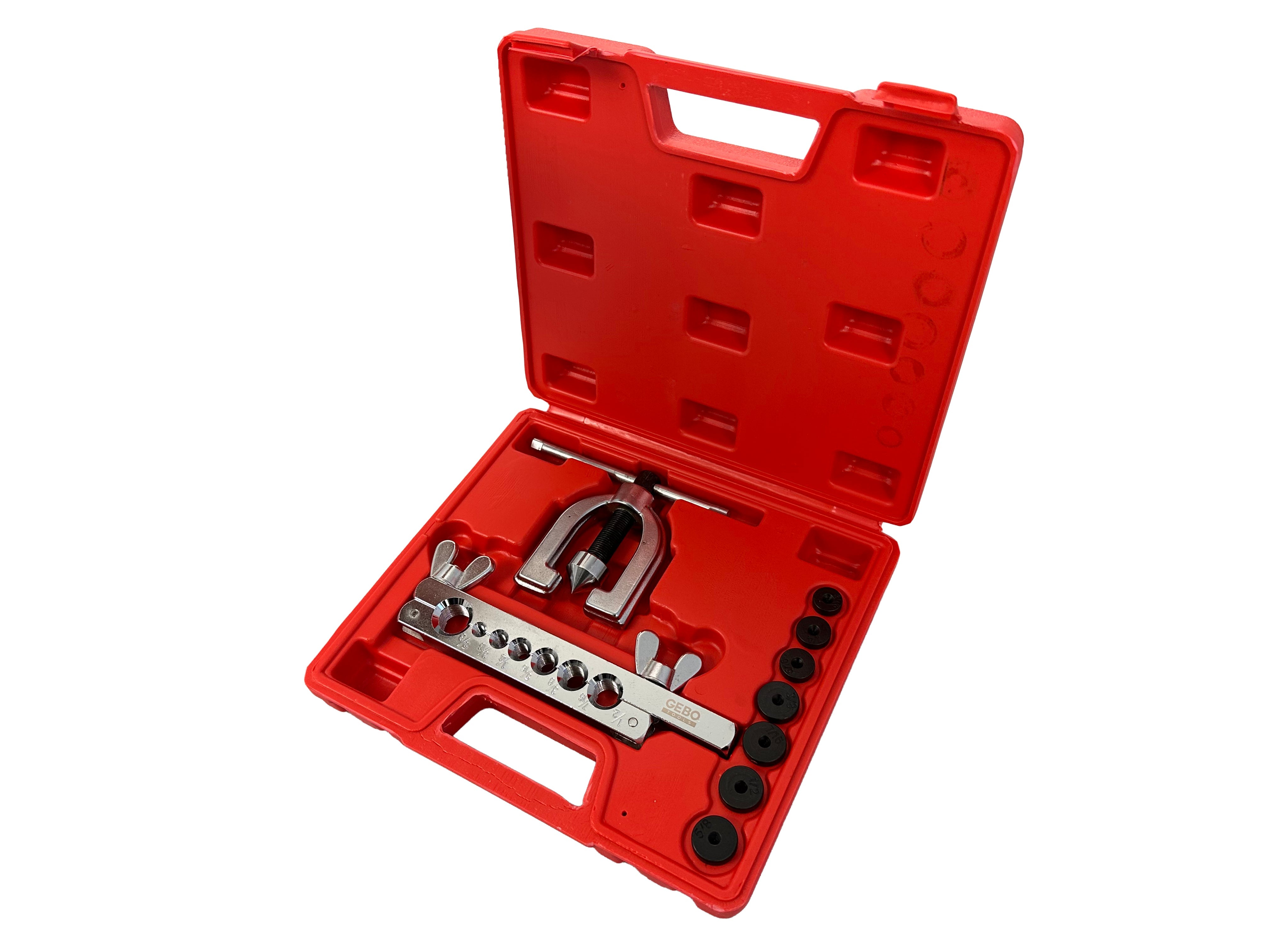 Set per la svasatura tubi e condotte freni , svasatore, cartellatrice per tubi Gebo Tools