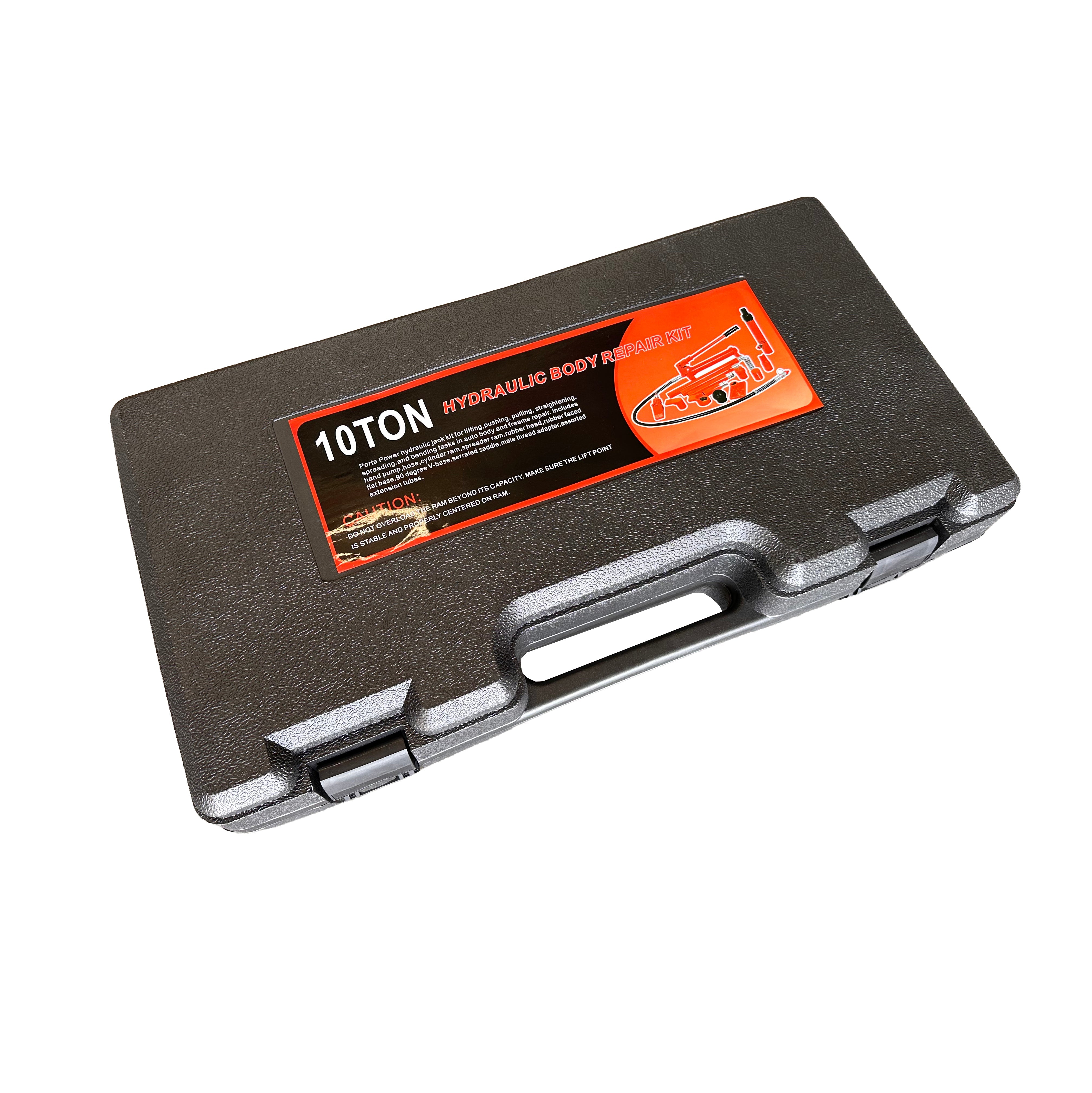Kit per la raddrizzatura e la rimozione delle ammaccature della carrozzeria, kit per riparazione carrozzeria auto, idraulico, 10 tonnellate, 15 pezzi Gebo Tools