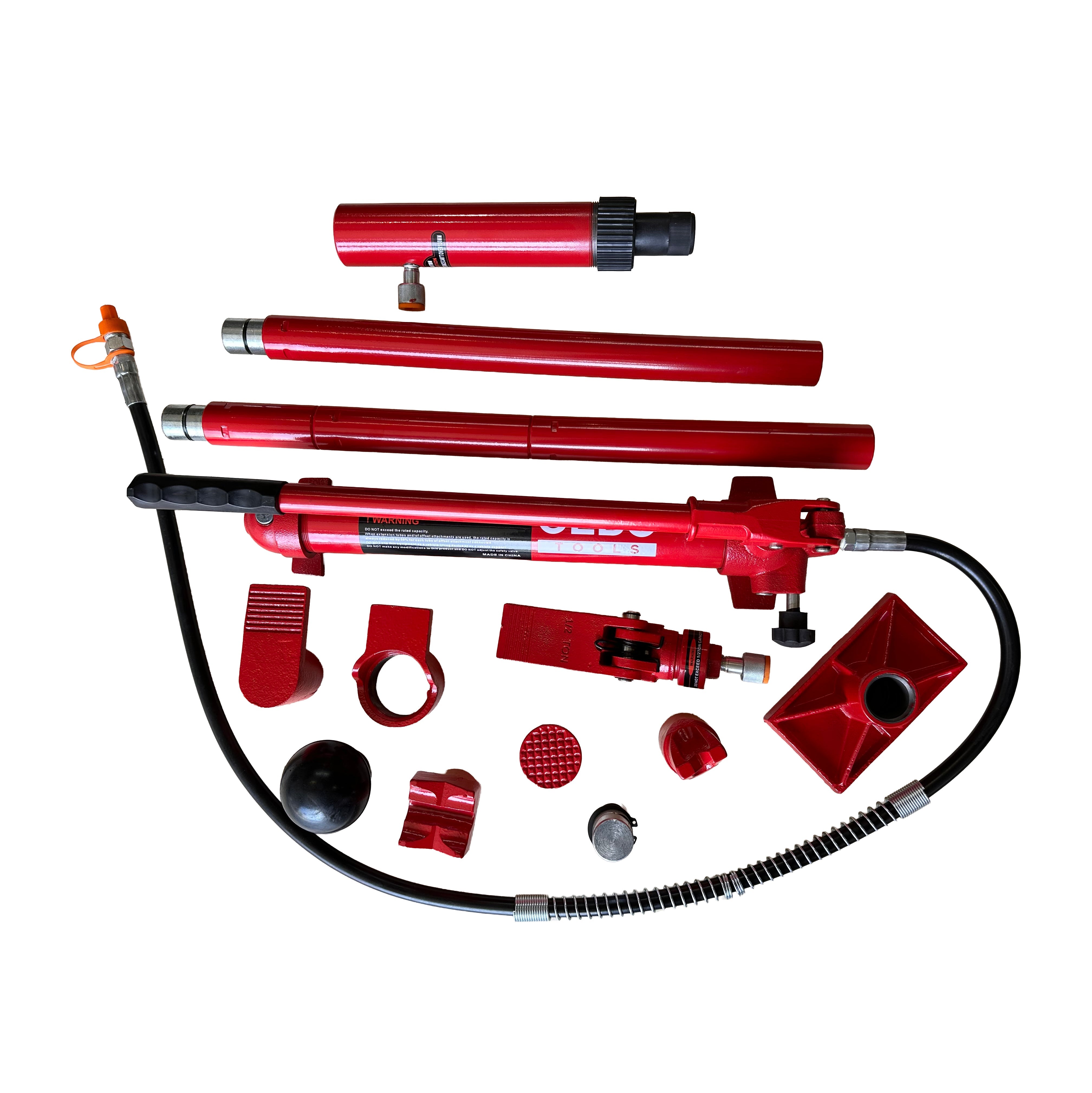 Kit per la raddrizzatura e la rimozione delle ammaccature della carrozzeria, kit per riparazione carrozzeria auto, idraulico, 10 tonnellate, 15 pezzi Gebo Tools
