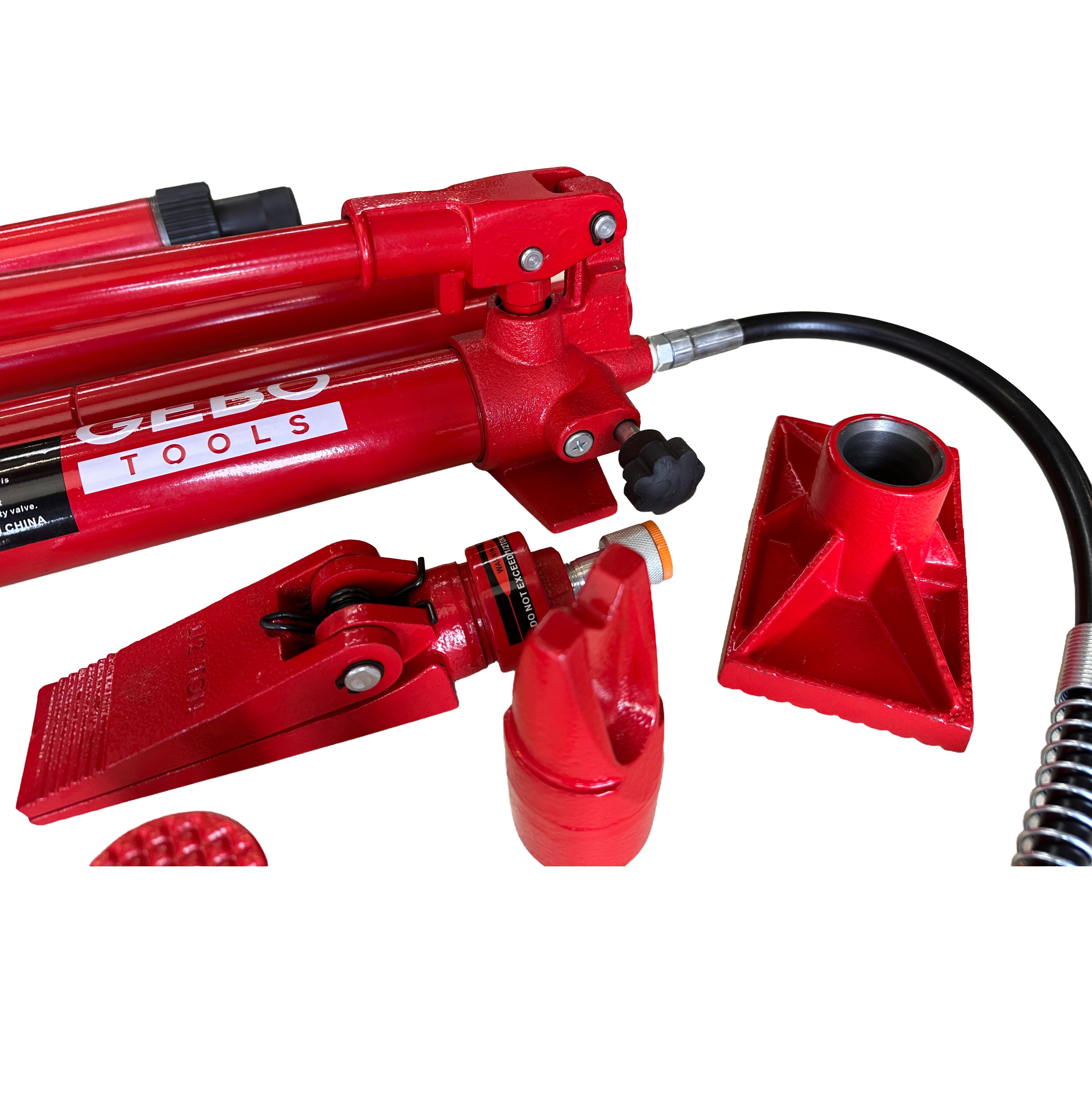Kit per la raddrizzatura e la rimozione delle ammaccature della carrozzeria, kit per riparazione carrozzeria auto, idraulico, 10 tonnellate, 15 pezzi Gebo Tools