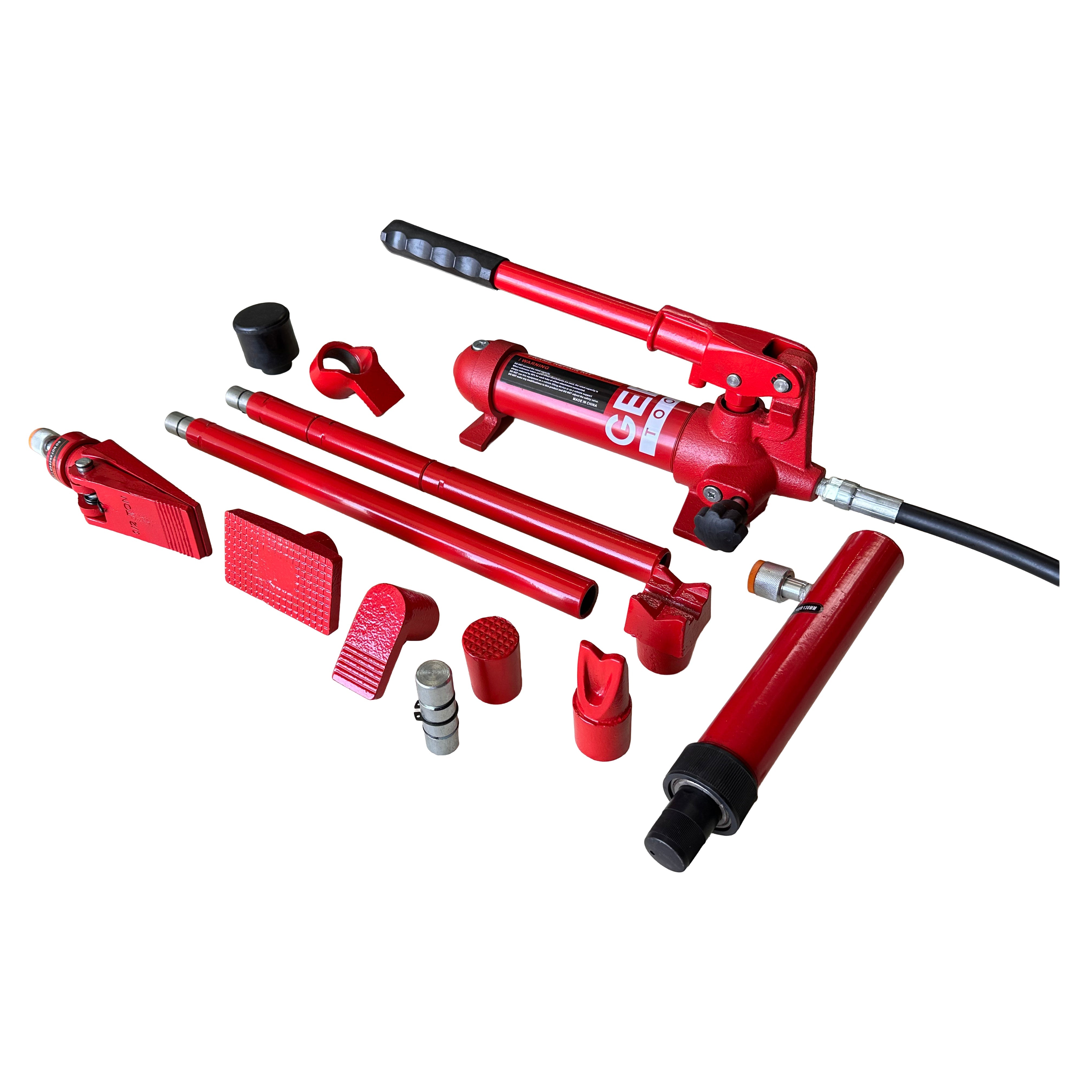 Kit per la raddrizzatura e la rimozione delle ammaccature della carrozzeria, kit per riparazione carrozzeria, idraulico, 4 t, Gebo Tools