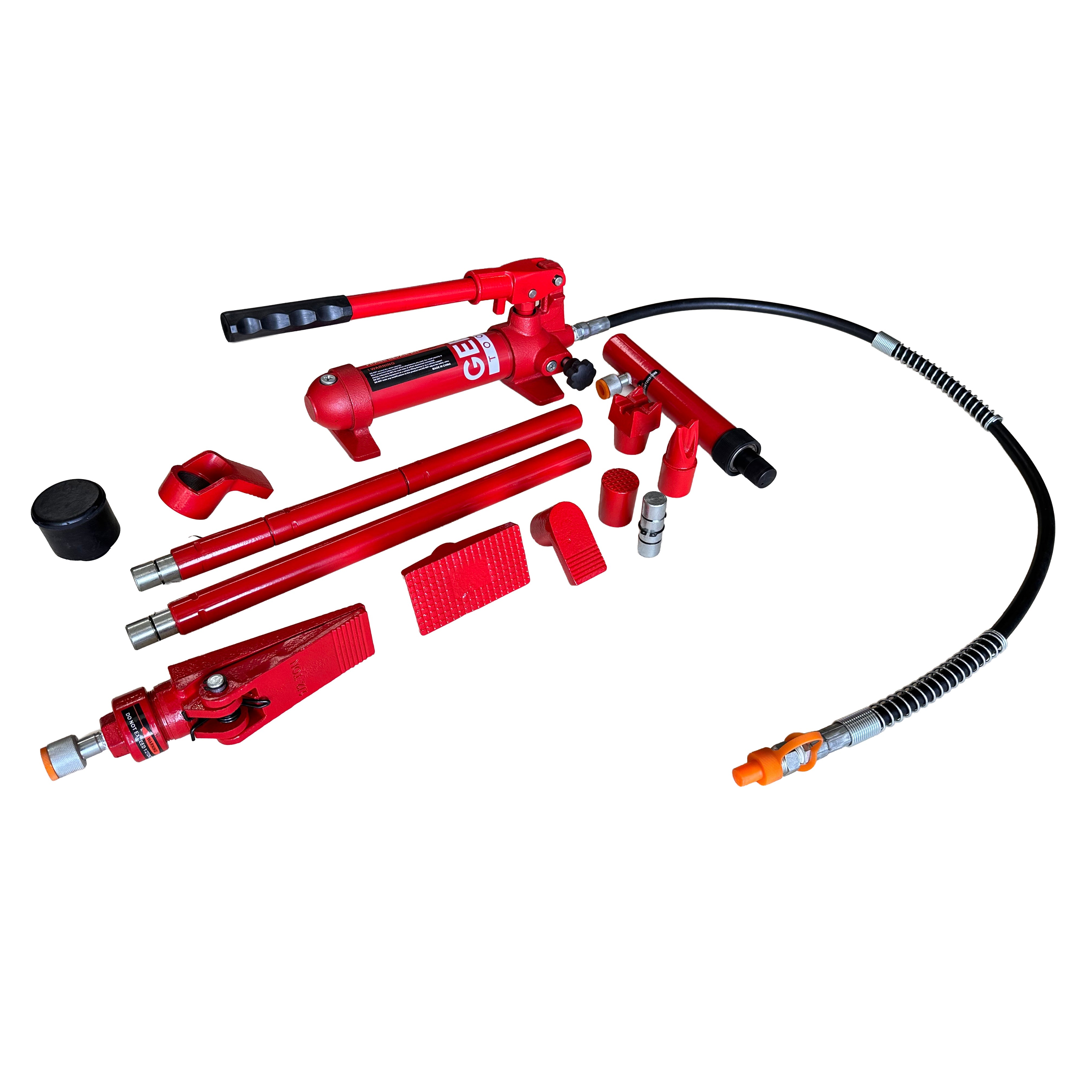 Kit per la raddrizzatura e la rimozione delle ammaccature della carrozzeria, kit per riparazione carrozzeria, idraulico, 4 t, Gebo Tools