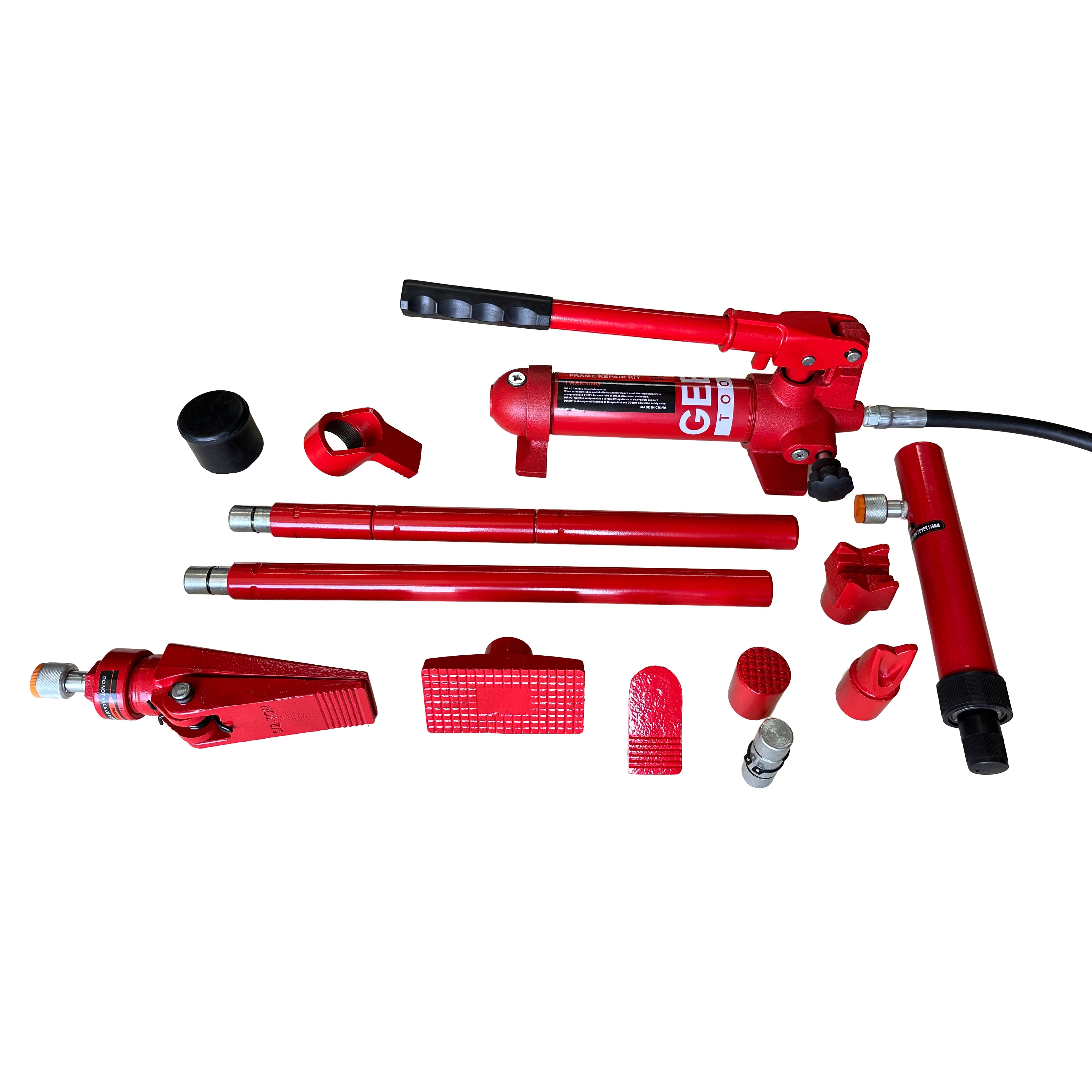 Kit per la raddrizzatura e la rimozione delle ammaccature della carrozzeria, kit per riparazione carrozzeria, idraulico, 4 t, Gebo Tools