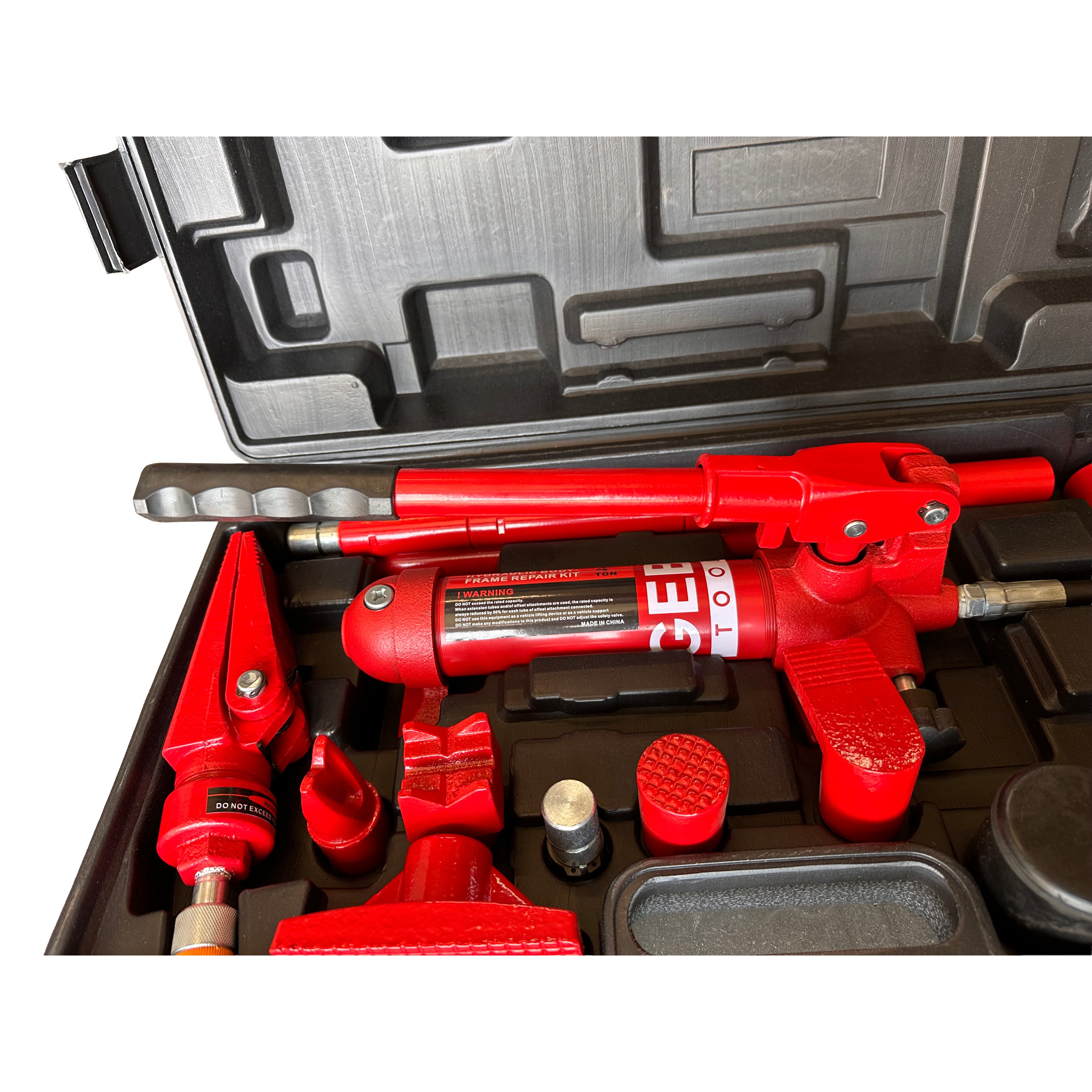 Kit per la raddrizzatura e la rimozione delle ammaccature della carrozzeria, kit per riparazione carrozzeria, idraulico, 4 t, Gebo Tools