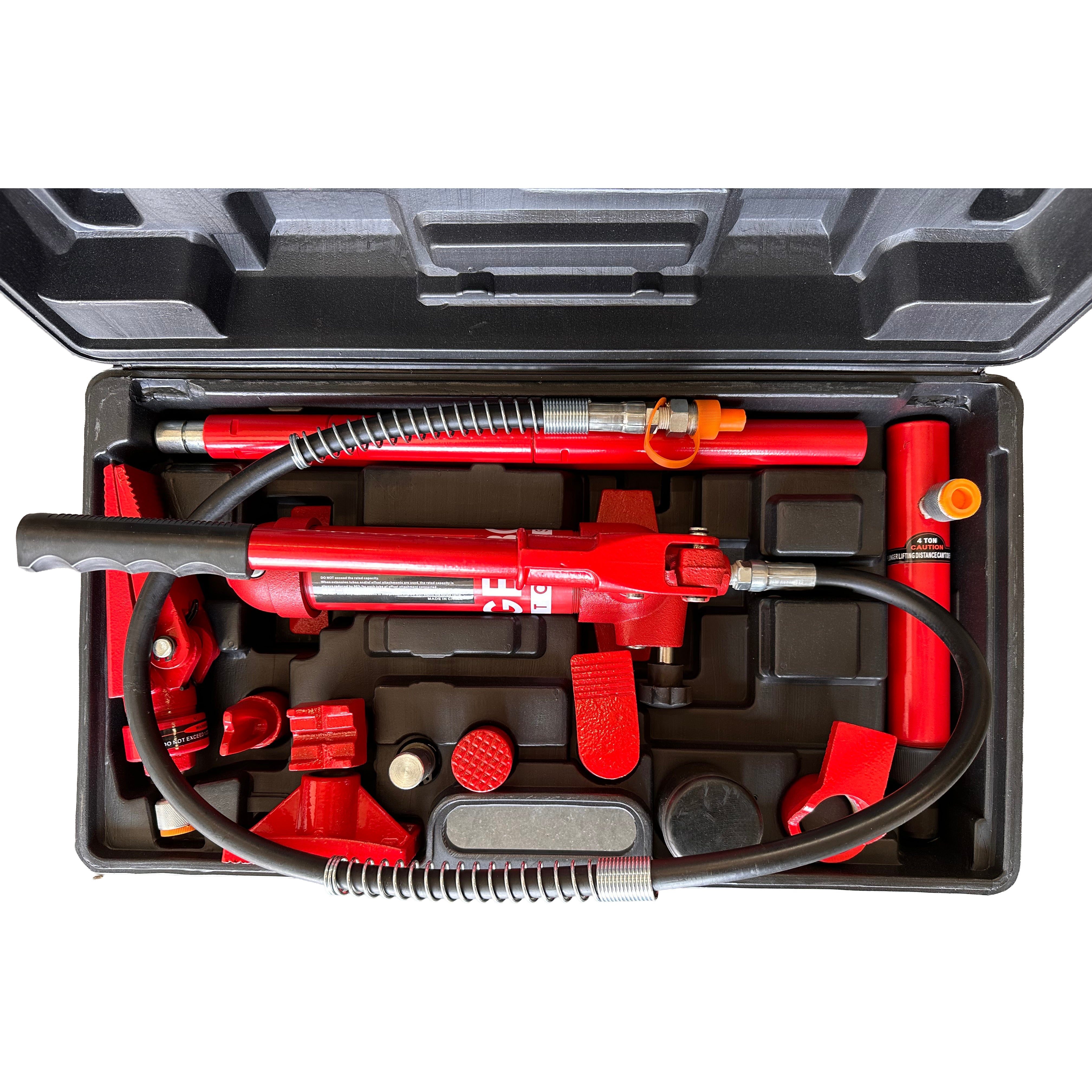 Kit per la raddrizzatura e la rimozione delle ammaccature della carrozzeria, kit per riparazione carrozzeria, idraulico, 4 t, Gebo Tools