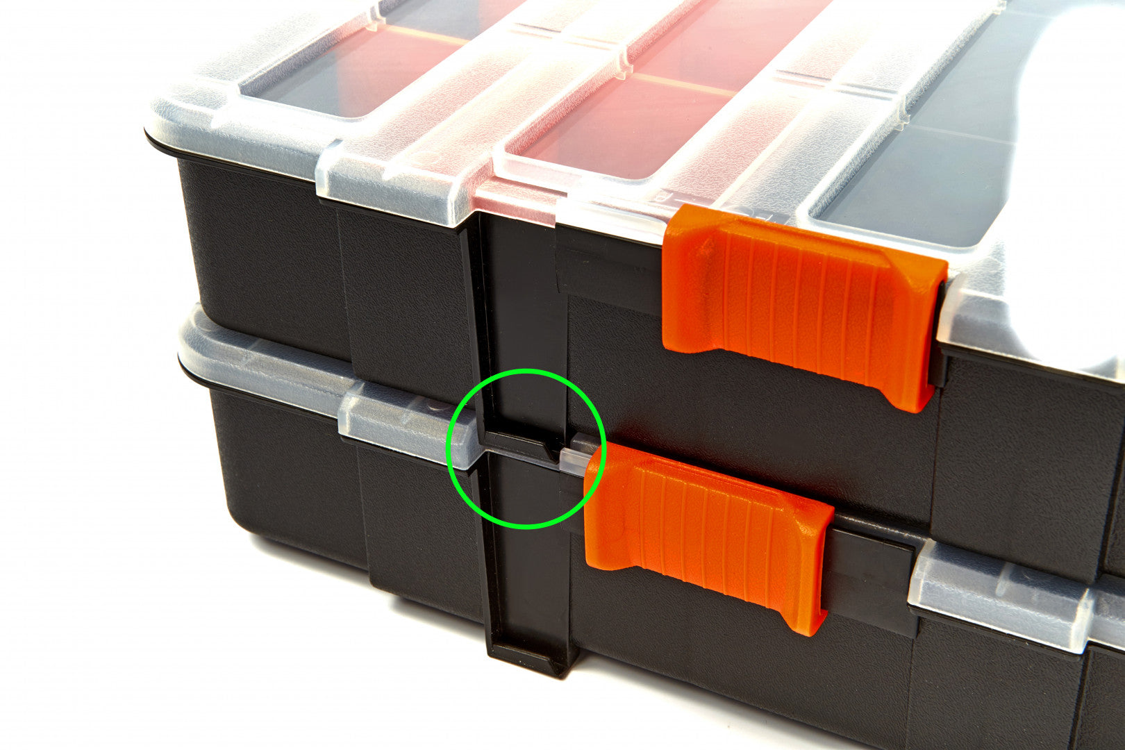 Valigetta in plastica portaminuteria doppia,organizer portautensili, 35.5x29x6.7 cm
