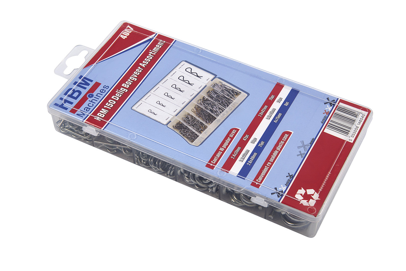 Set di 150 coppiglie, Hbm