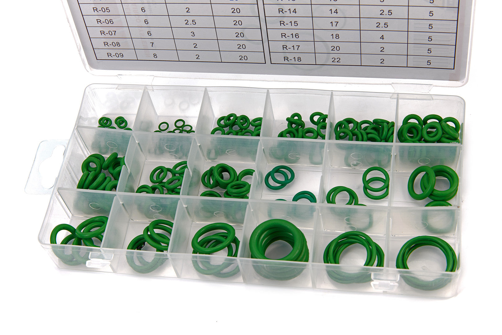 Automotive AC O-ring kit kit SAE e aria condizionata metrica O-ring set assortimento per auto A/C compressore e sanitari professionali raccordi guarnizione riparazione, 225 pezzi