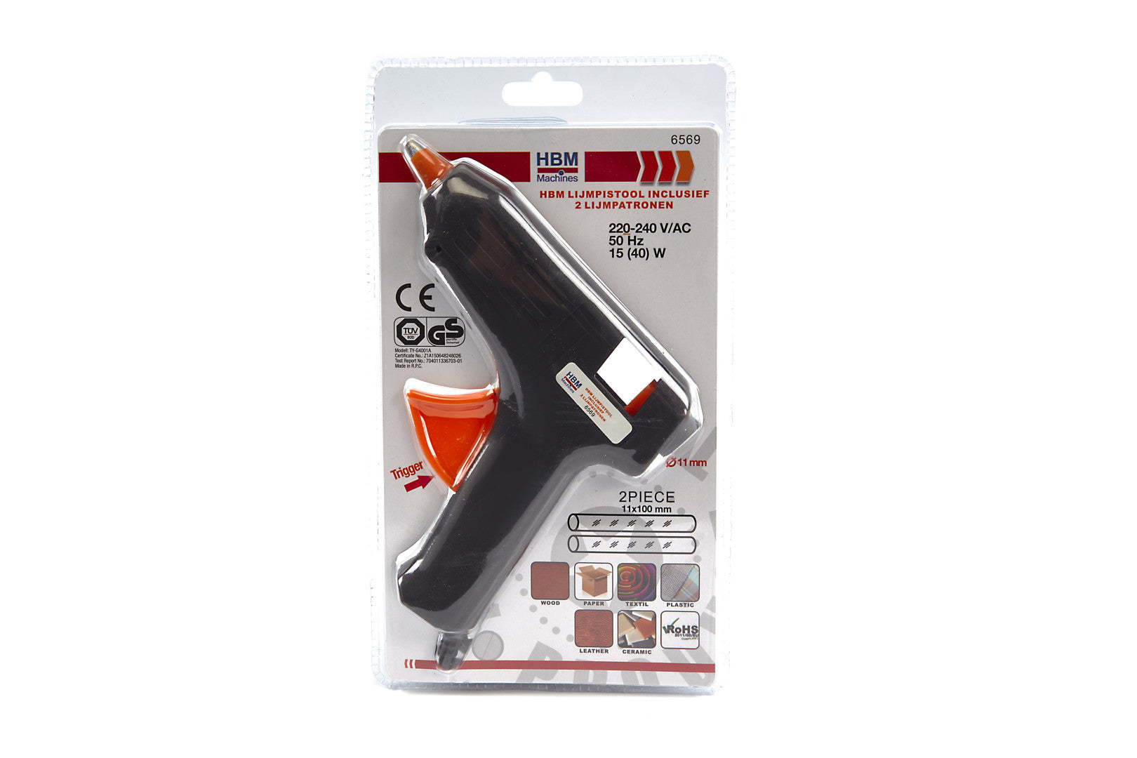 Pistola per colla a caldo,pistola elettrica per saldare con silicone 40w Hbm