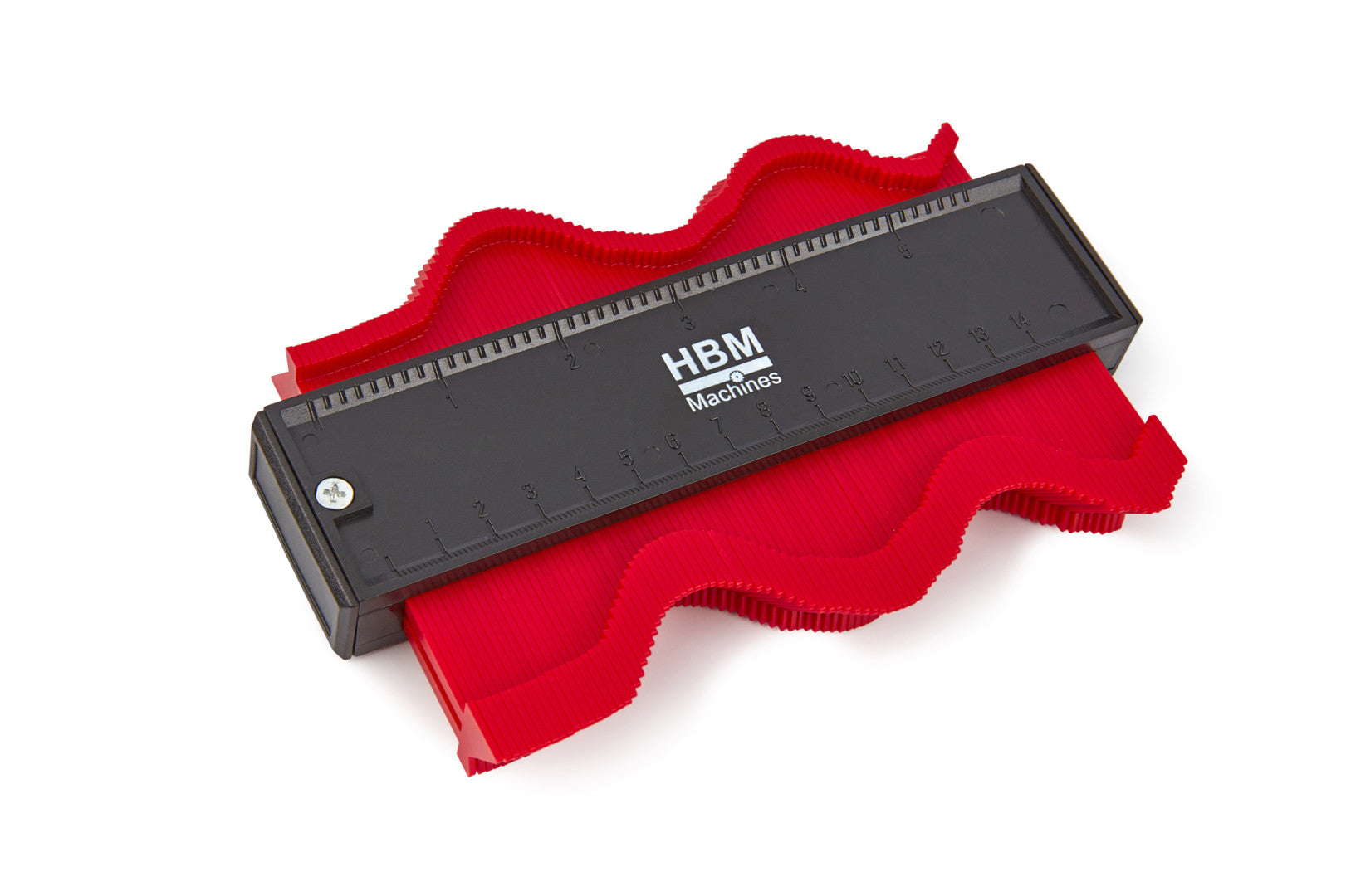 Calibro per contorni, 285 × 100 × 20 mm, stencil universale, duplicatore di profili per copiare forme irregolari con precisione, per facilitare il trasferimento di contorni, con scala graduata e supporto magnetico, per posa a pavimento
