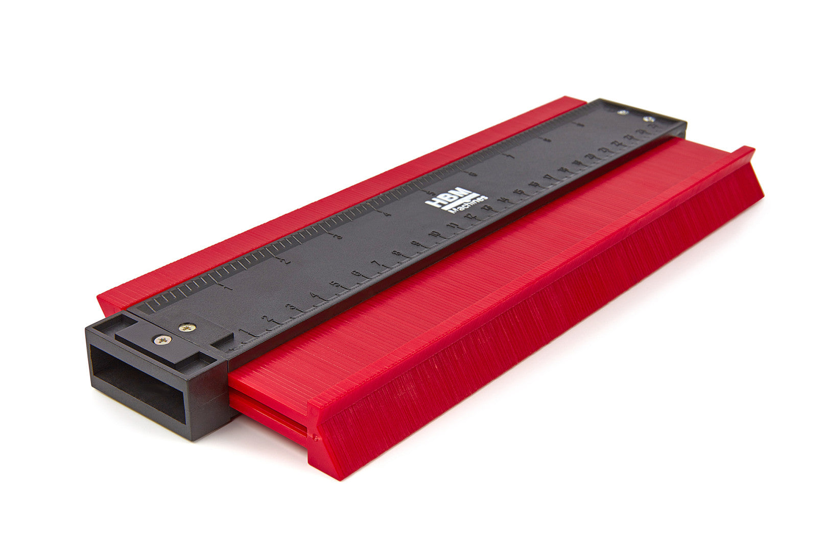 Calibro per contorni, 285 × 100 × 20 mm, stencil universale, duplicatore di profili per copiare forme irregolari con precisione, per facilitare il trasferimento di contorni, con scala graduata e supporto magnetico, per posa a pavimento