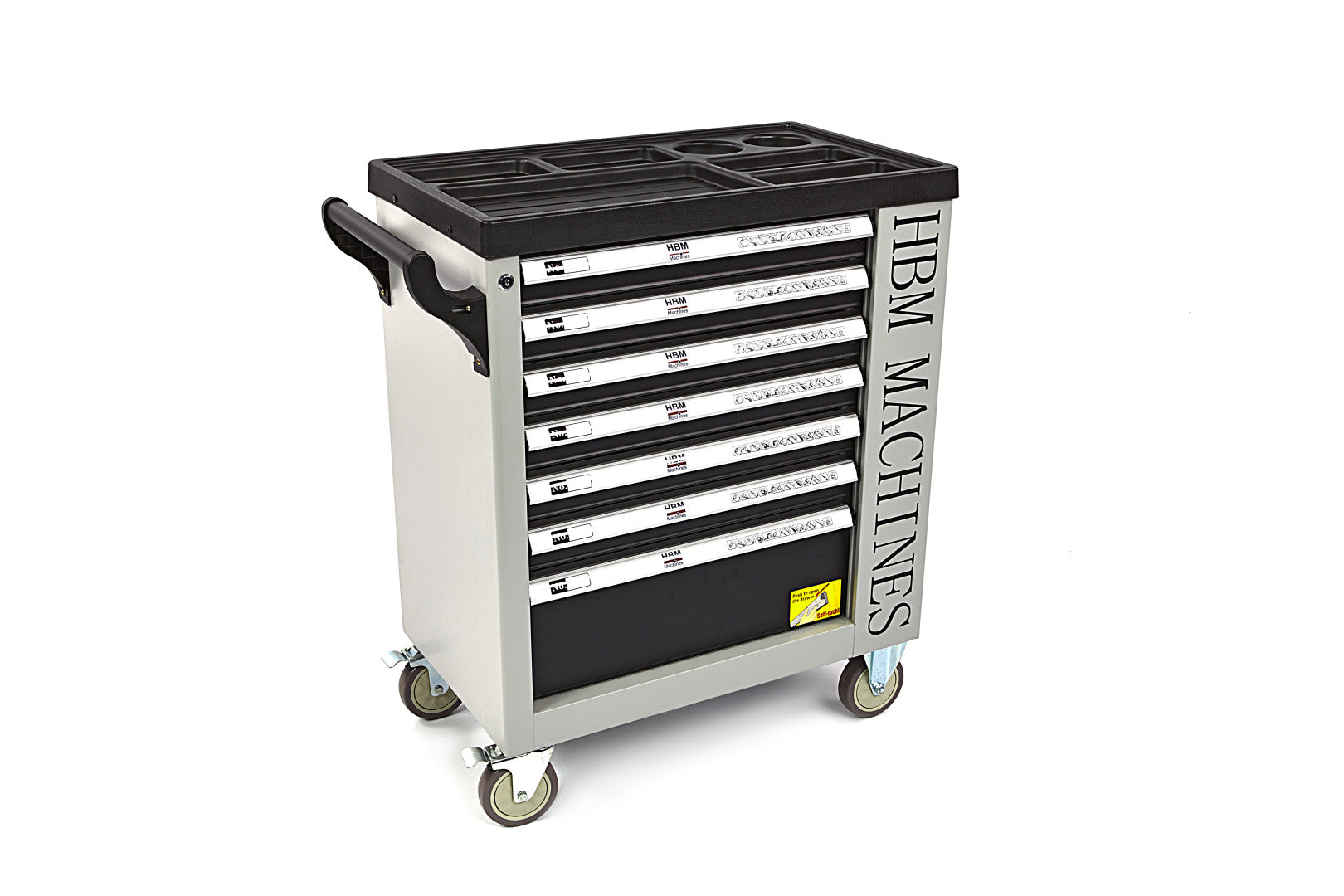 Carrello completo di attrezzi set 245 pezzi con 7 cassetti 6 scomparti e ruote da officina Carbon premium Olanda