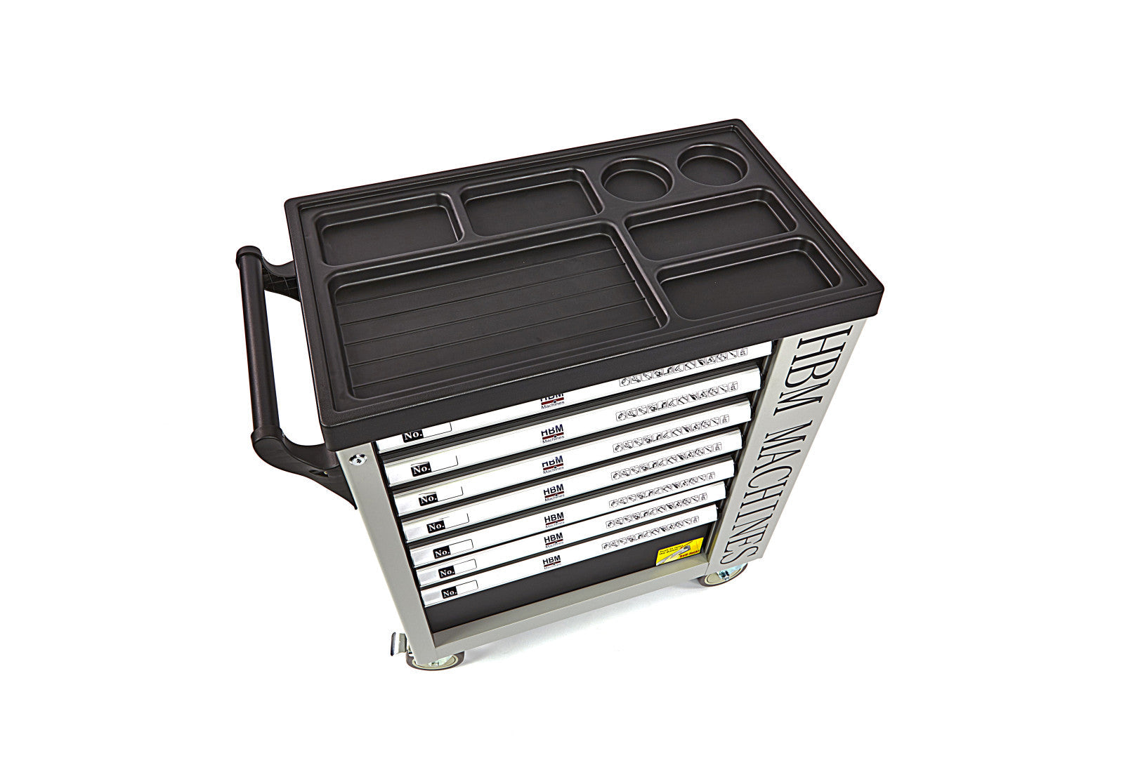 Carrello completo di attrezzi set 245 pezzi con 7 cassetti 6 scomparti e ruote da officina Carbon premium Olanda