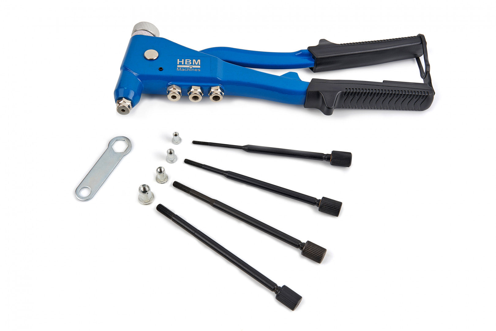 Rivettatrice a mano per inserti filettati M3-M6, rivettatrice manuale, set con 100 dadi per rivetti, Hbm Machines Olanda