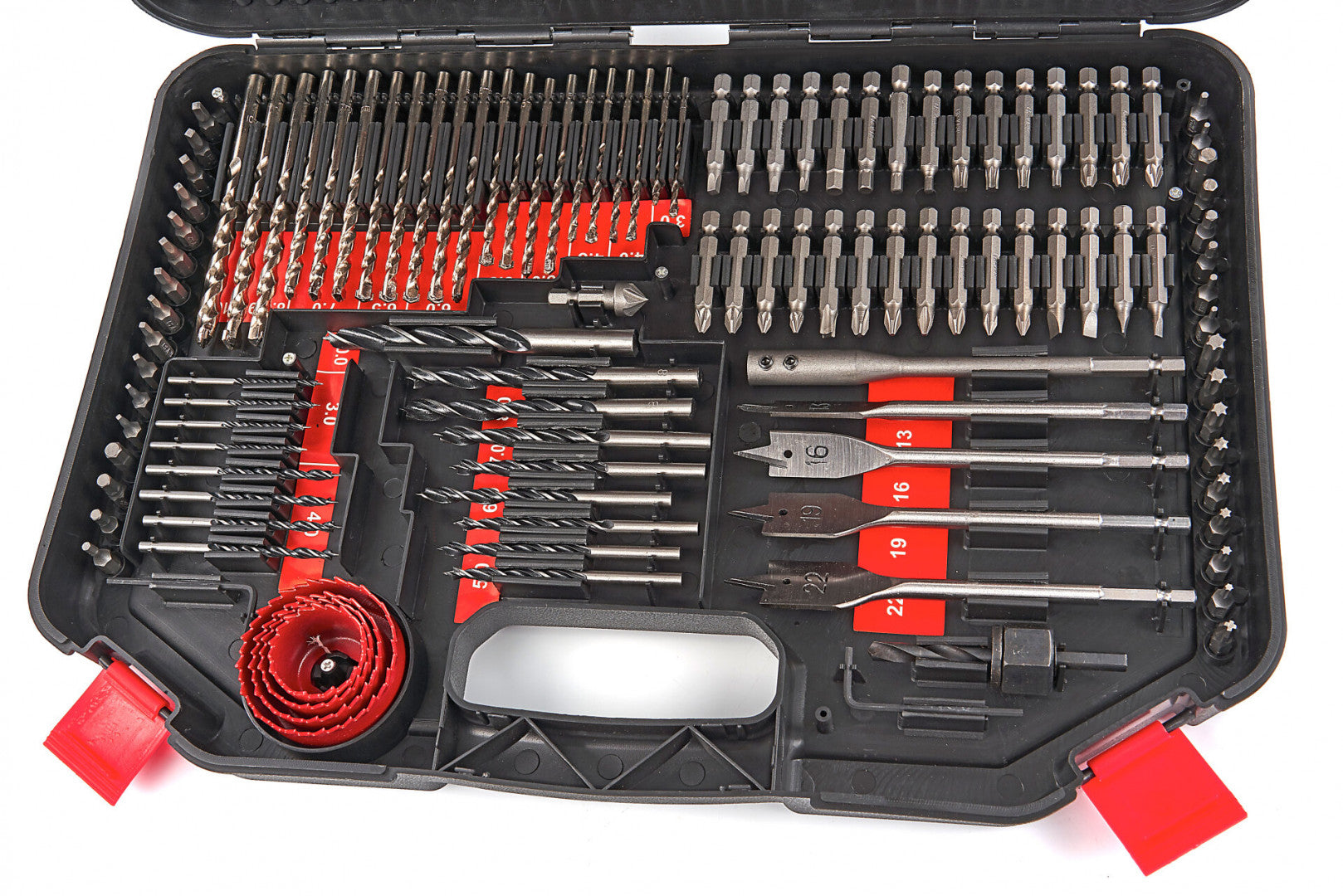 Set punte e bit per legno, pietra e metallo, accessori per utensili di foratura e avvitamento, 246 pezzi