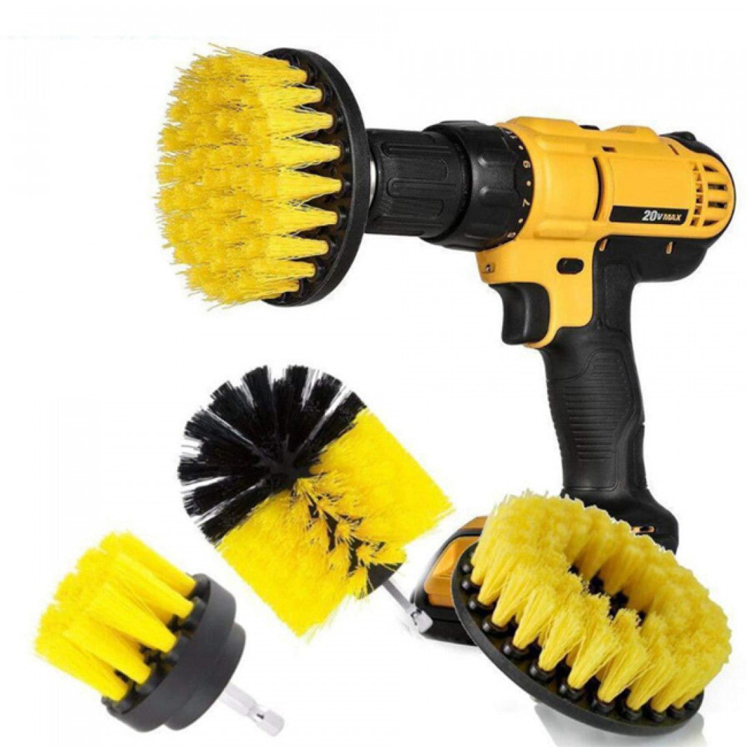 Set spazzole con adattatore per trapano elettrico, set di pulizia con setola rigide, 4 pezzi