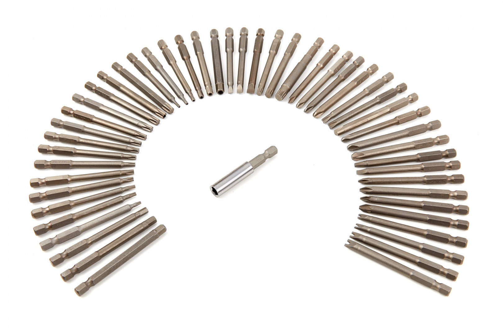 Set da 50 pezzi con punte-inserti per avvitatore e trapano e bussole esagonali, in acciaio Cr-V, HBM Machines Olanda