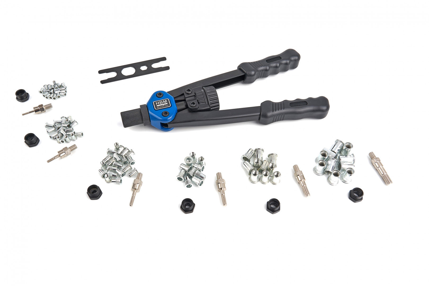 Pinza per rivettatura inserti filettati M3–M10