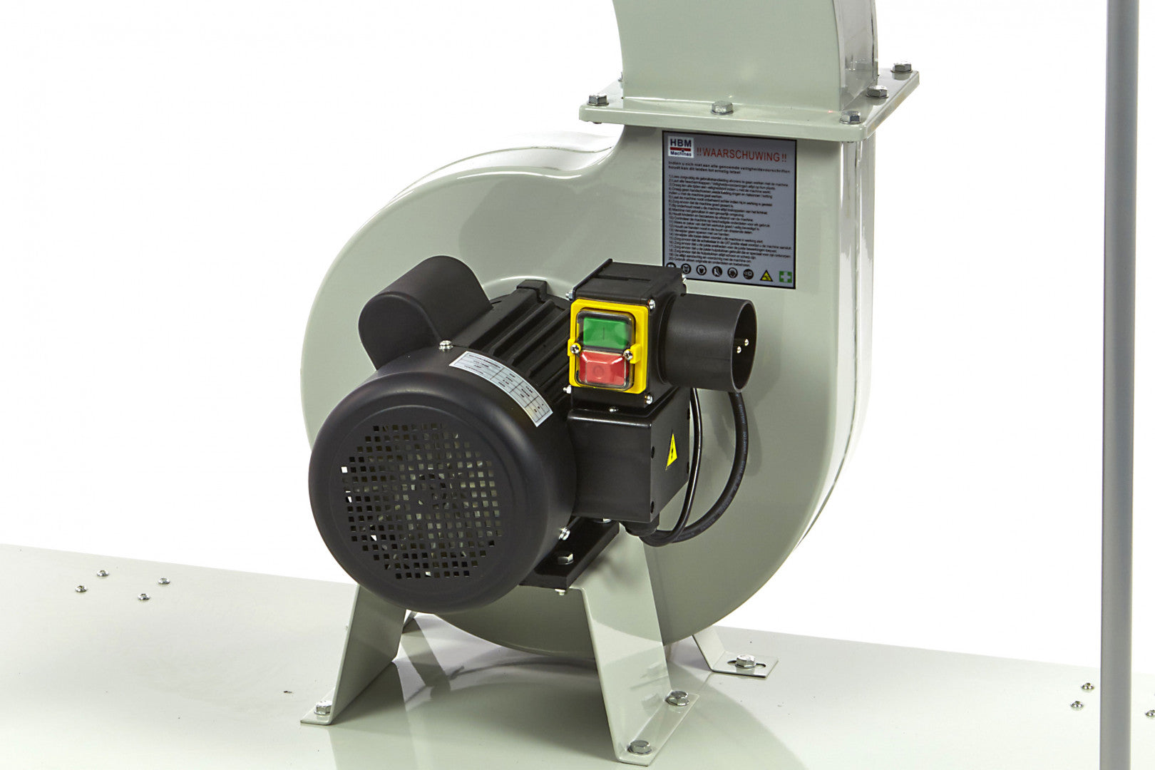 Impianto di aspirazione per officina con ventilatore di scarico 900 M3/H potenza 230 V HBM 2 sacchi tessuto e plastica per trattenimento e raccolta polvere