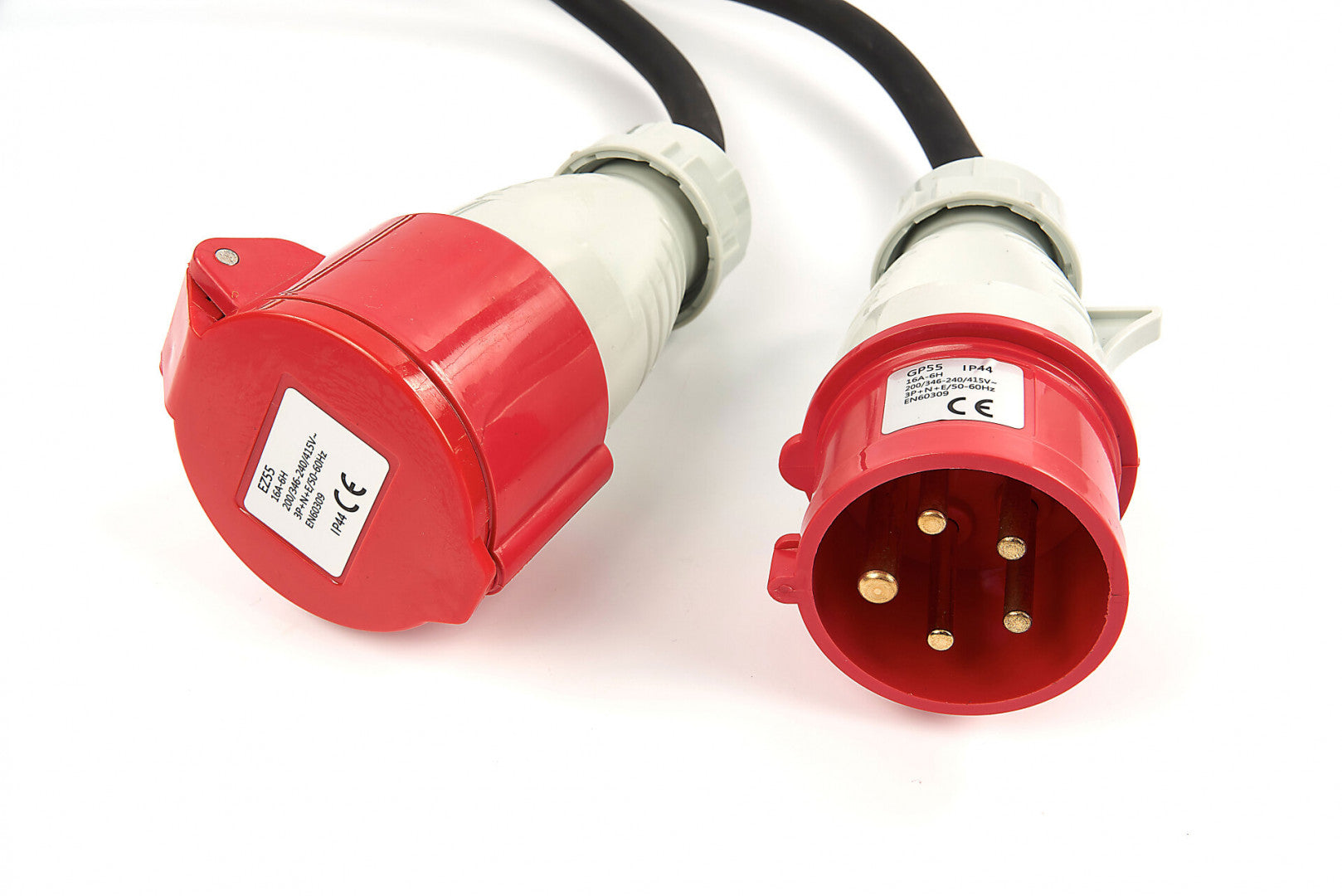 Cavo di prolunga 10 m - con presa 380 V, 16 a, cavo di prolunga elettrico trifase - ideale per cantiere / giardino - 5 poli, prolunga robusta per uso esterno