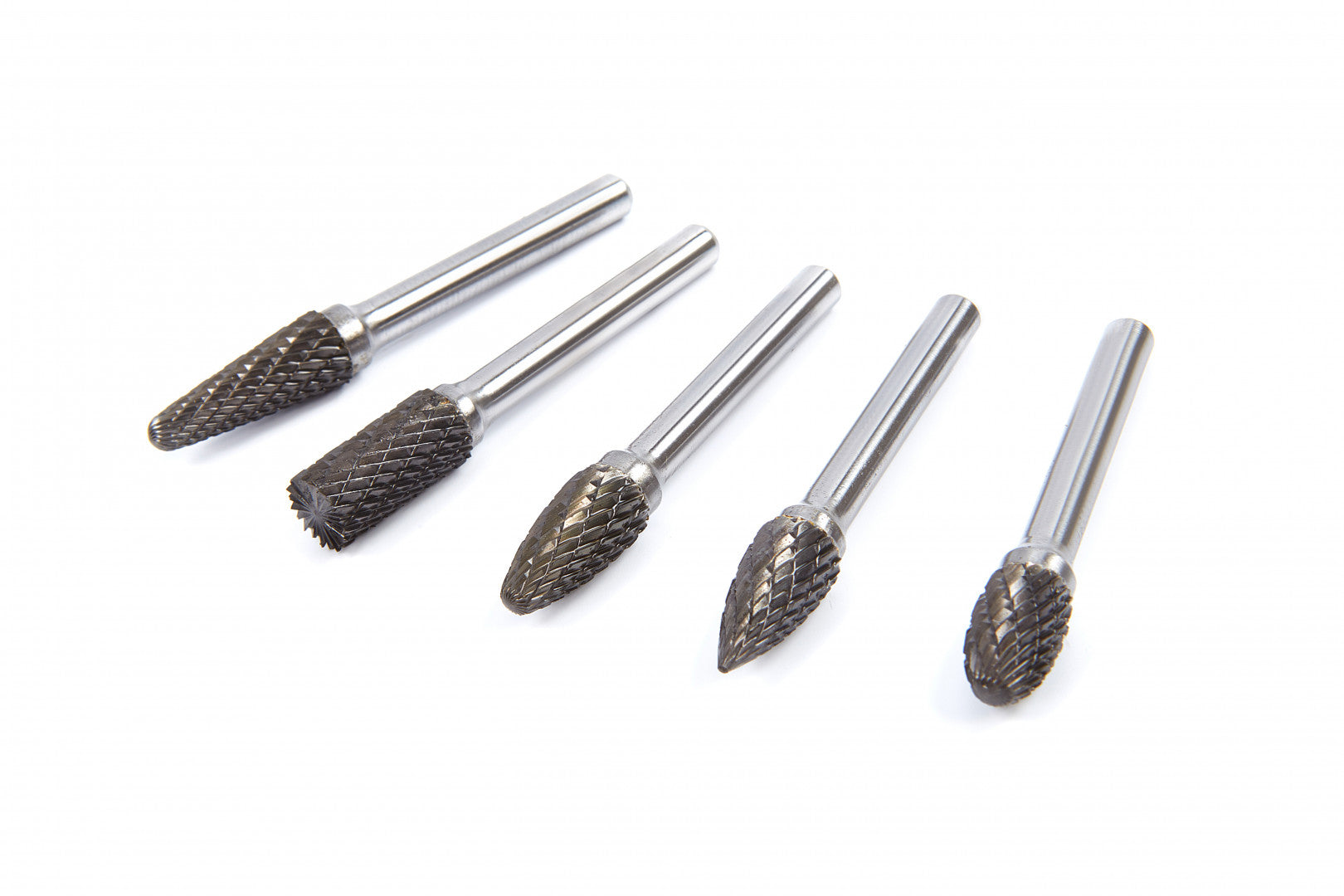 Frese su gambo in carburo di tungsteno, kit frese rotanti, testa di affilatura per intaglio su legno, lucidatura metalli, incisione, foratura, 5 pezzi