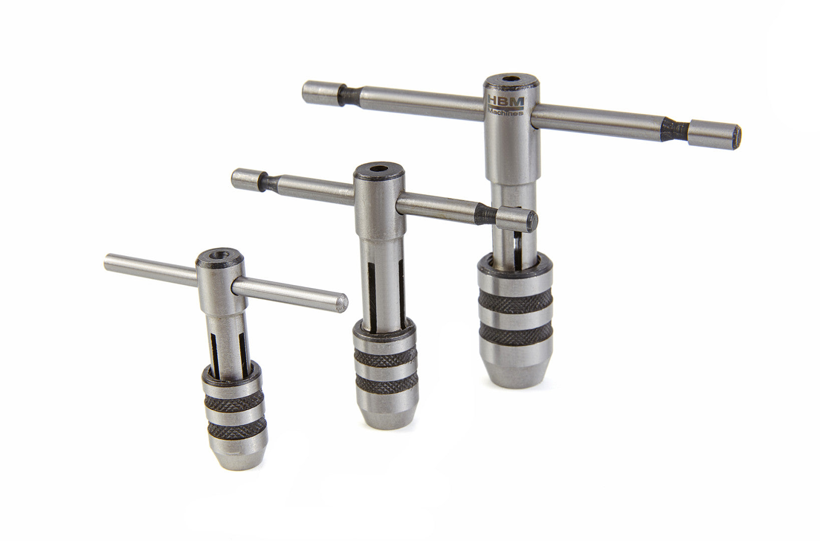 Maschi a mano set, 3 pezzi maschi per filettare M1.6-M4 M4-M6.3 M4.5-M8 maschi per filettare utensili a mano con giramaschi regolabile per maschi e filiere, Hbm Machines Olanda