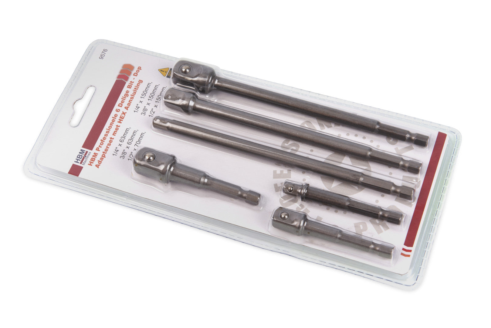 Set di adattatori per bussole a percussione e porta-biti magnetico, con estensione a scatto 6 pezzi