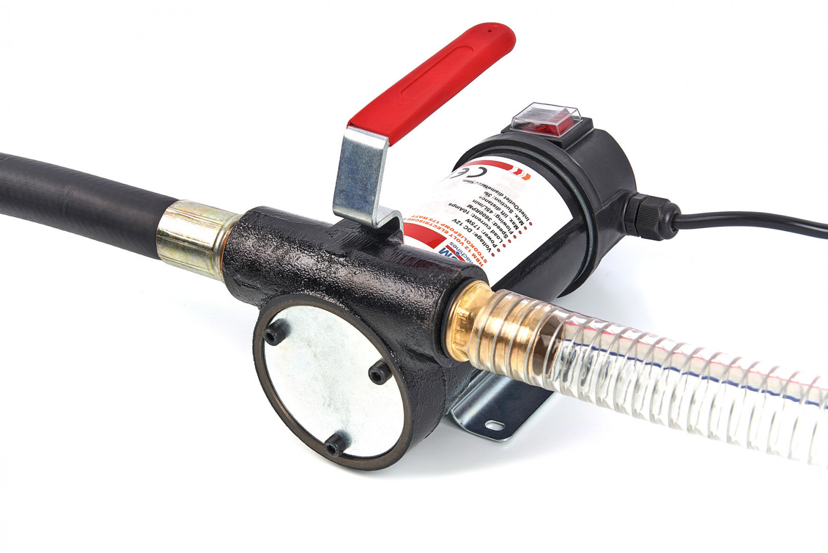 Pompa travaso gasolio 12v portata 45 l/min, pompa elettrica portatile con pistola in alluminio robusto, pompa elettrica per il trasferimento del carburante