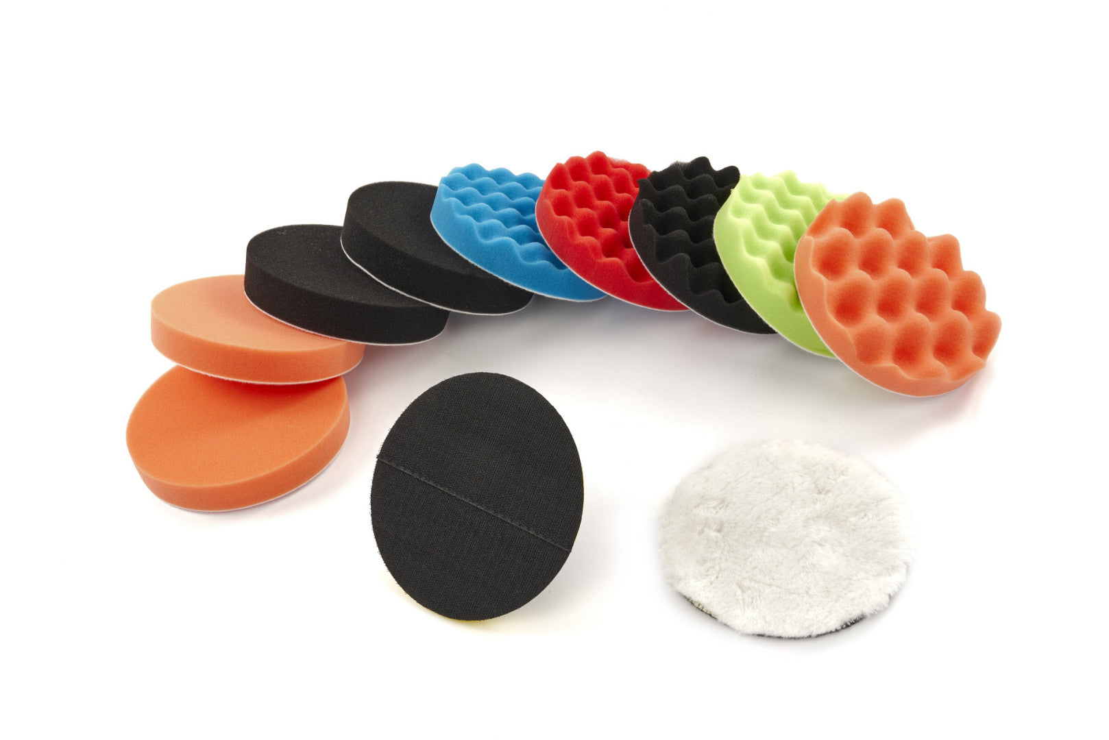 Set di spugne per lucidatura in microfibra, Hbm, pad per cere, polish, detergenti e sigillante vernice, alternativa a lucidatrice, lucidatura, lucidatrice eccentrica, 125 mm 12 pezzi