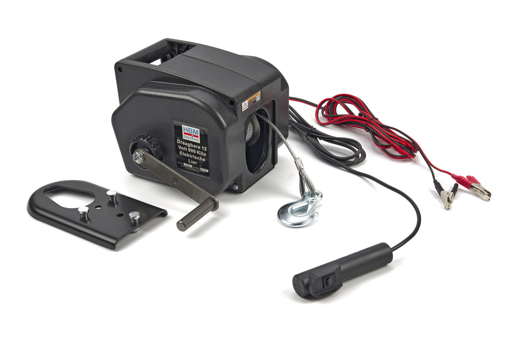 Verricello elettrico, portata massima 900 kg, ideale per traino di veicoli, barche e attrezzature, 12 V