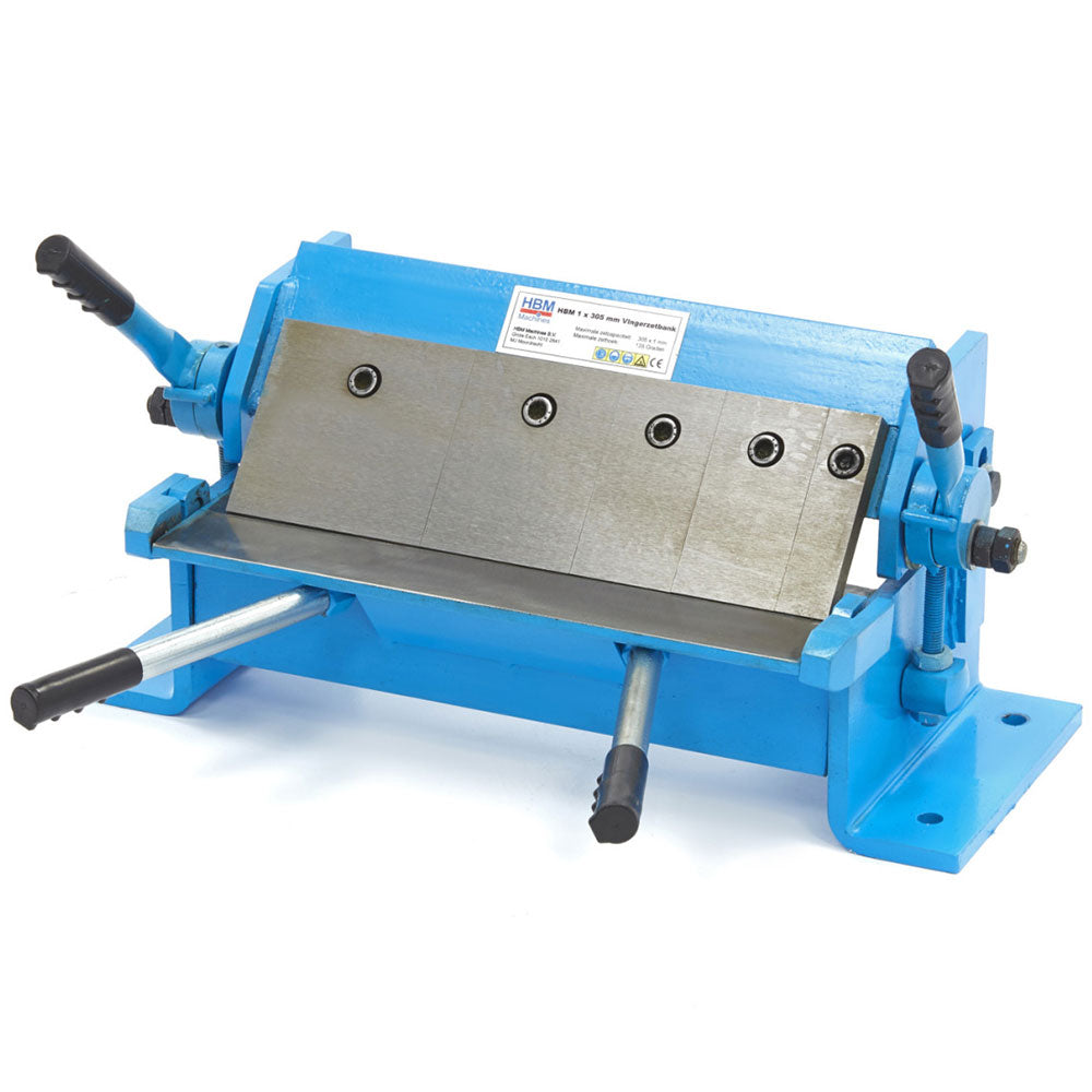 Macchina piegatrice per lamiera, piegatrice manuale per tagliare, piegare, laminare 1 x 305 mm Hbm
