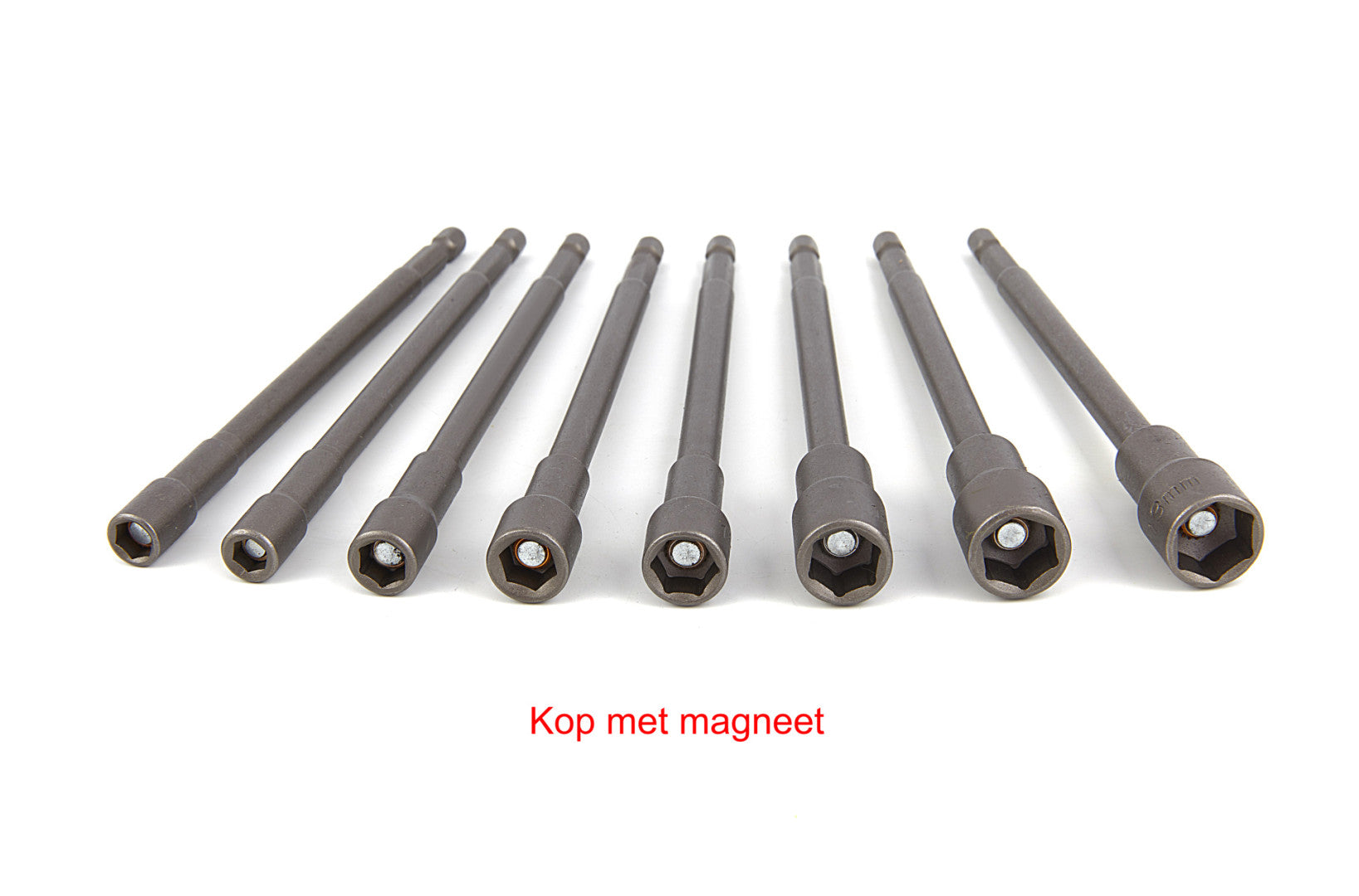 Set di 8 bussole esagonali extra lunghe, lunghezza 150 mm, acciaio al Cr-V temprato, set chiavi a bussola