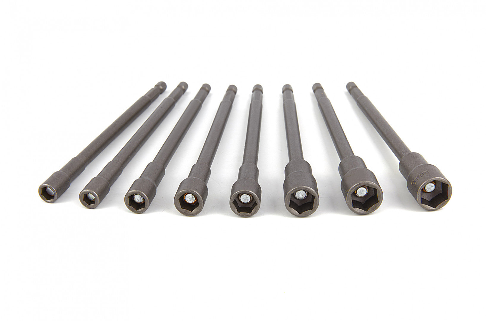 Set di 8 bussole esagonali extra lunghe, lunghezza 150 mm, acciaio al Cr-V temprato, set chiavi a bussola