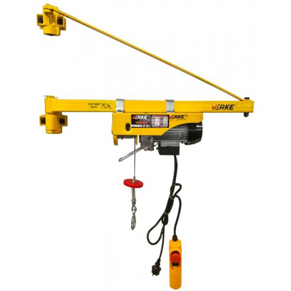 Braccio supporto per paranco elettrico, capacità carico 600/250kg, braccio di sollevamento girevole 180° con palo, telaio di sollevamento, per officina, garage, braccio di supporto per verricello elettrico, supporto girevole con colonna