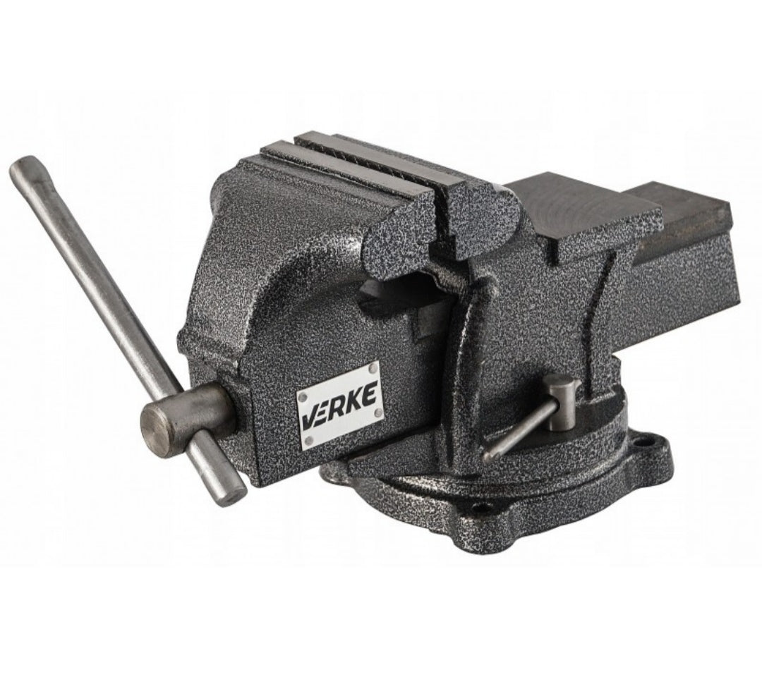 Morsa di precisione da banco con base girevole, morsa da banco rotante-girevole, per uso domestico commerciale da garage officina, morsa da banco apertura 125 mm 5"