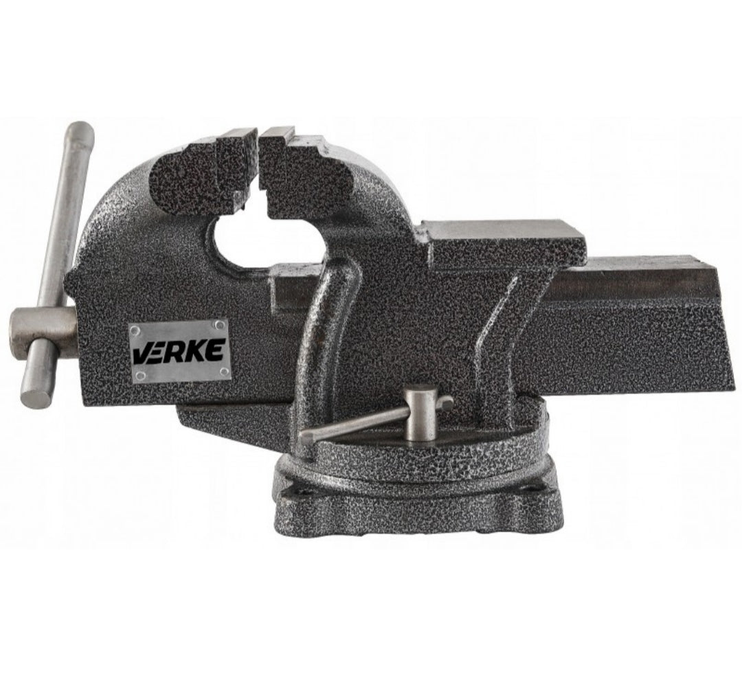 Morsa di precisione da banco con base girevole, morsa da banco rotante-girevole, per uso domestico commerciale da garage officina, morsa da banco apertura 125 mm 5"